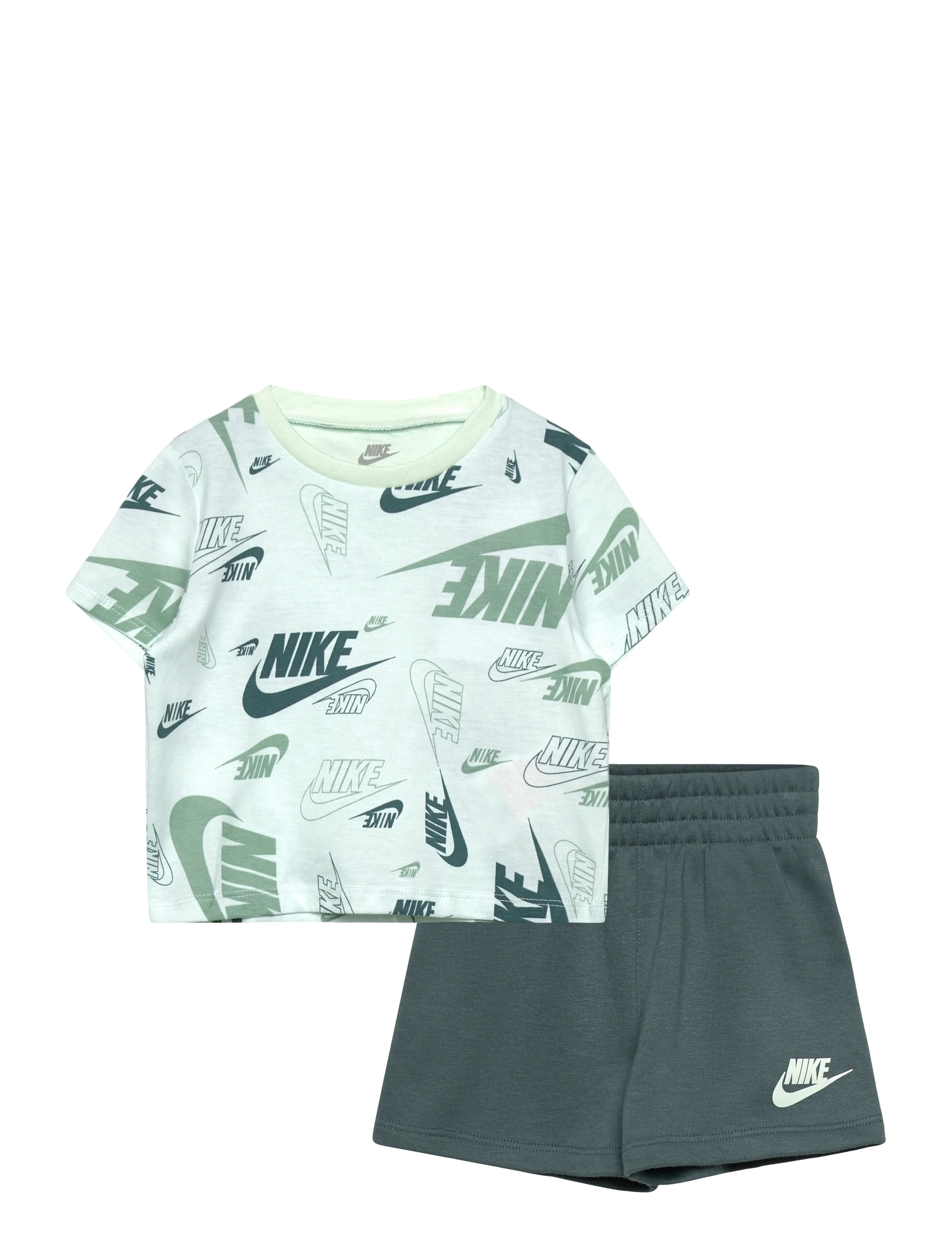 Nike Tee & Short Set, T-shirt Og Shorts Sæt, Grøn, Str: 80