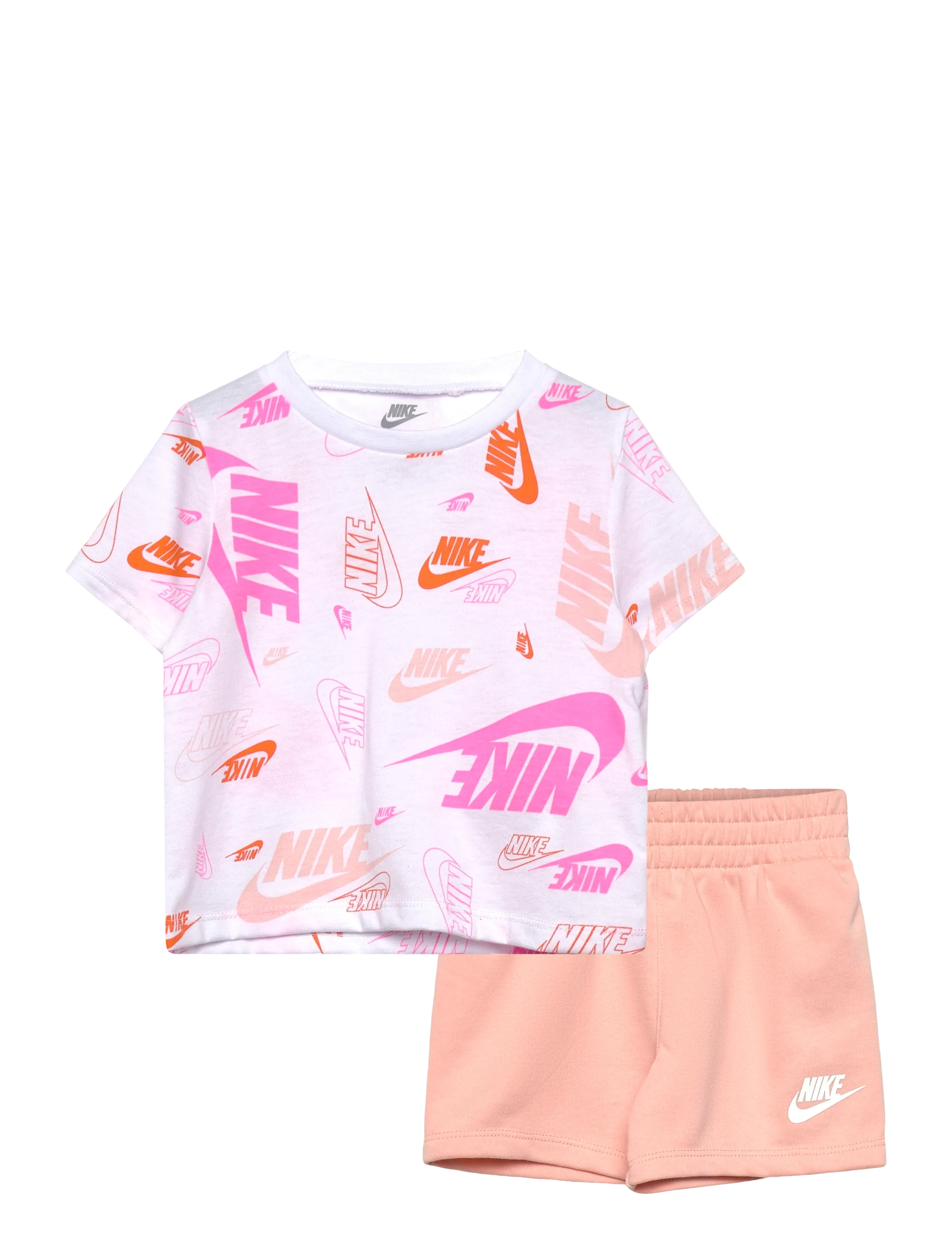 Nike Tee & Short Set, T-shirt Og Shorts Sæt, Orange, Str: 80