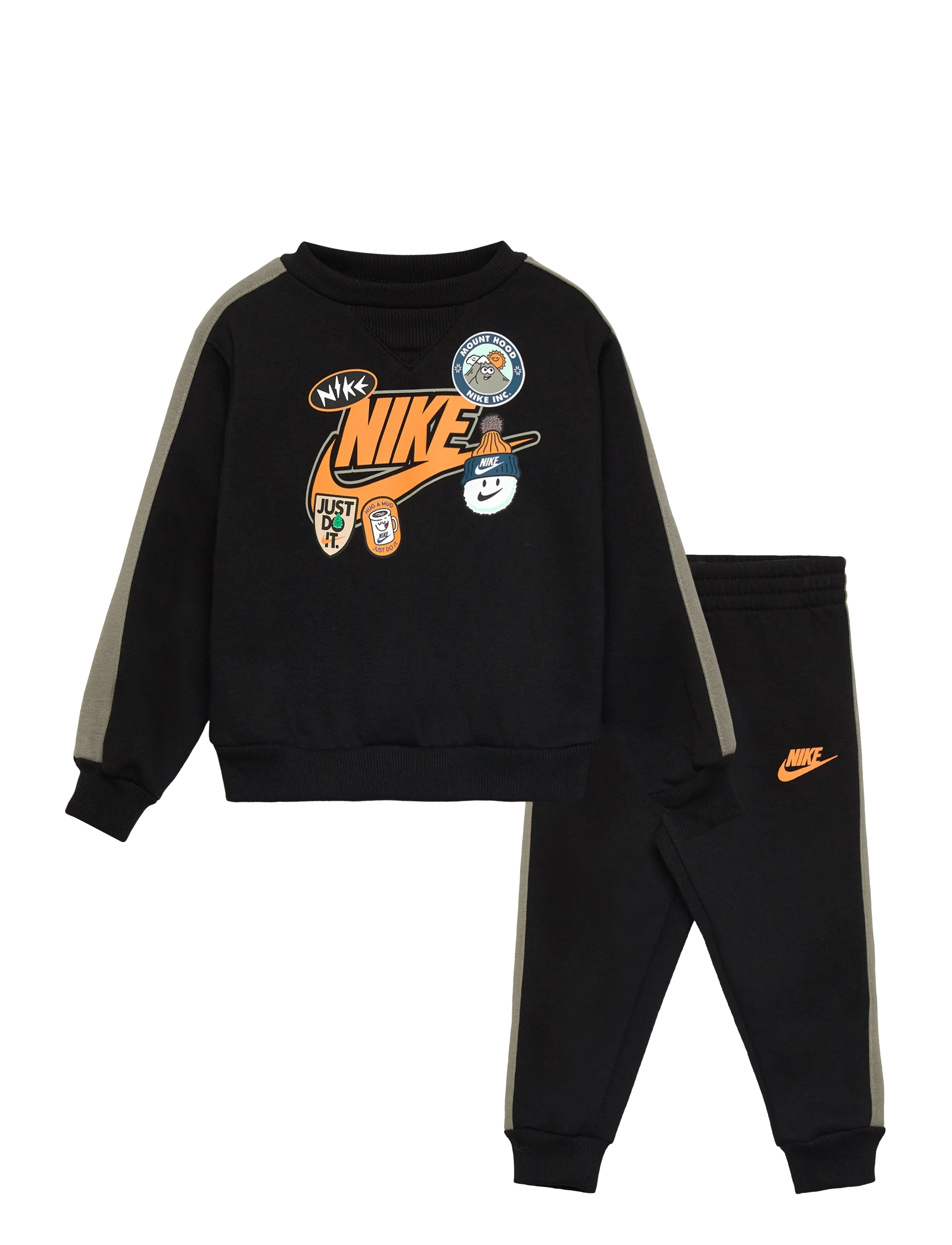 F8-FLEECE PANT SET - BLACK