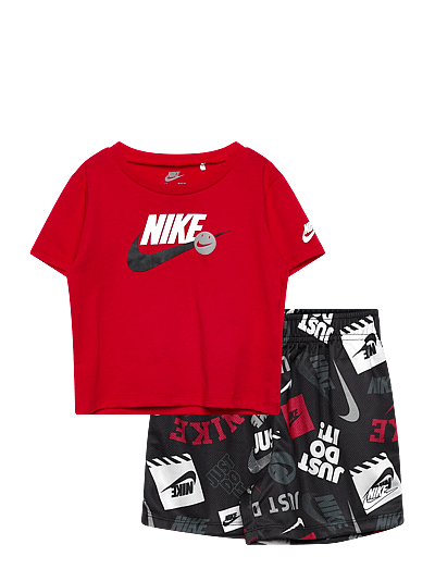 Nike NIKE SPORTSWEAR TEE & SHORT SET - 2-teilige Sets - BLACK / red