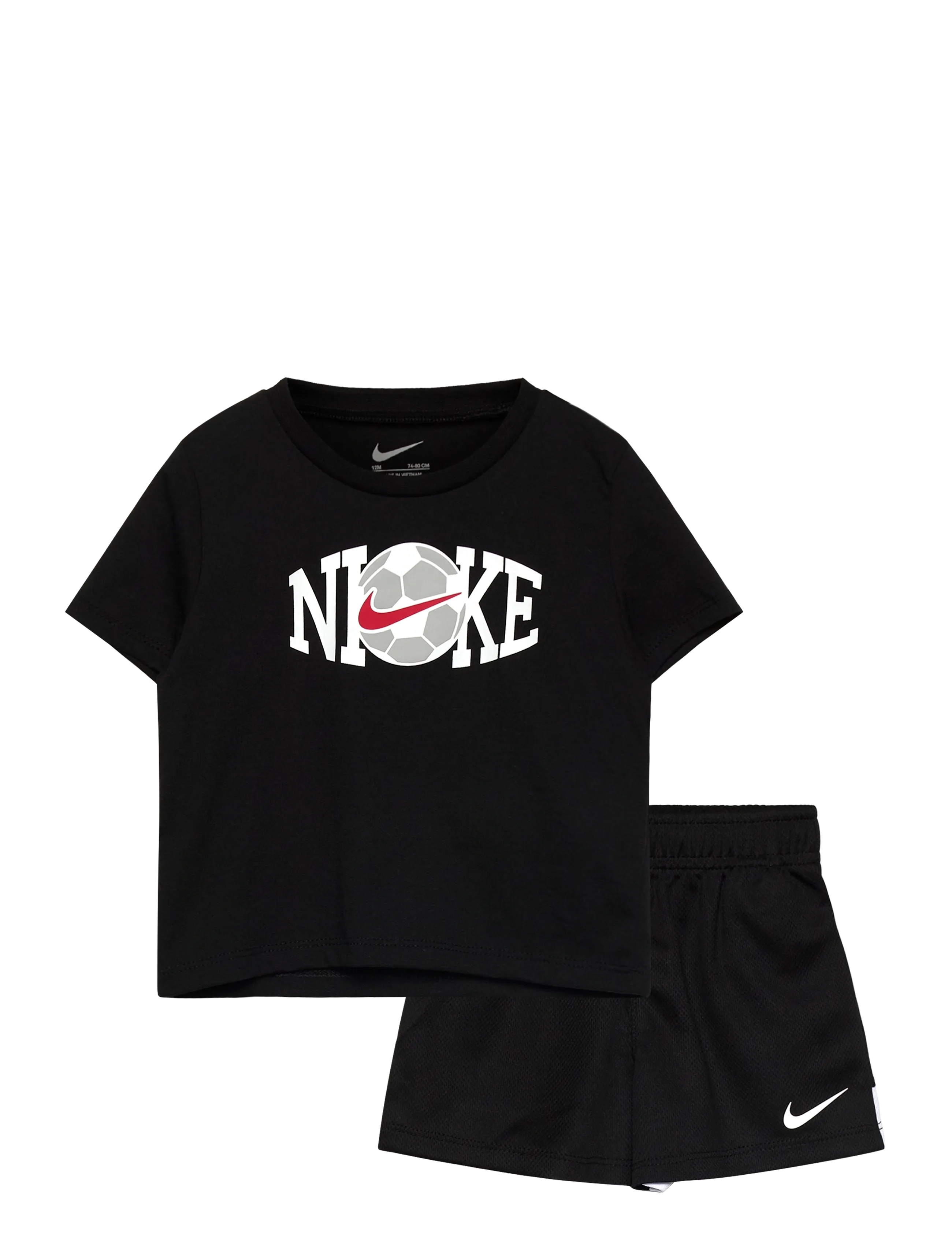 Nike Nike Soccer Gfx Short Set, 80, Black, Sport > Sæt Med Kortærmet T-Shirt, Børn
