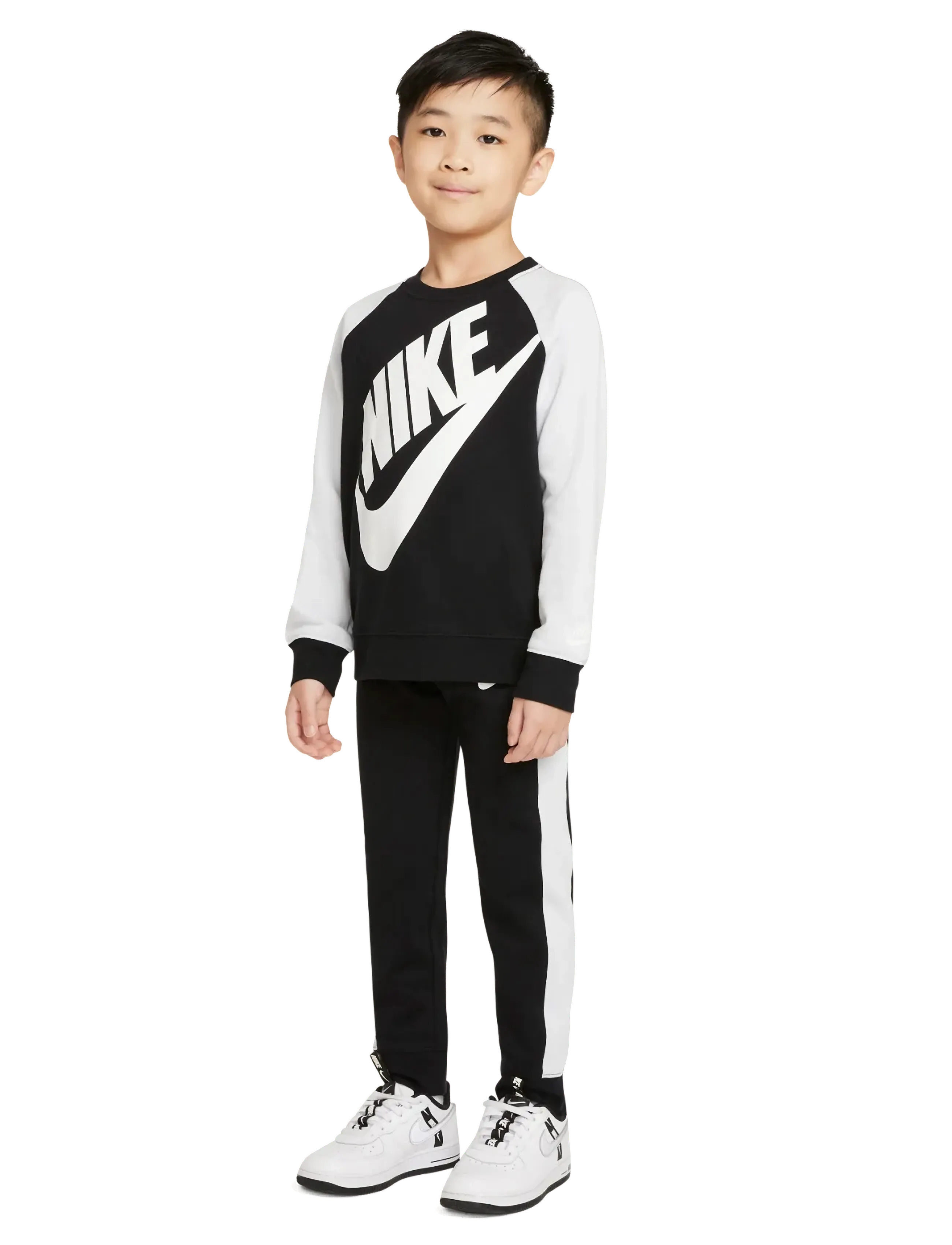 Nike OVERSIZED FUTURA CREW SET - Sæt - BLACK / black