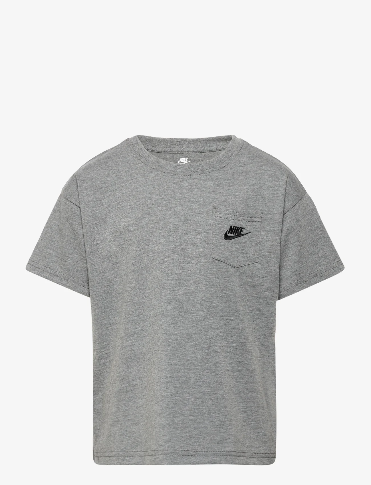Nike - B NSW RELAXED POCKET TEE - kortärmade t-shirts - carbon heather - 0