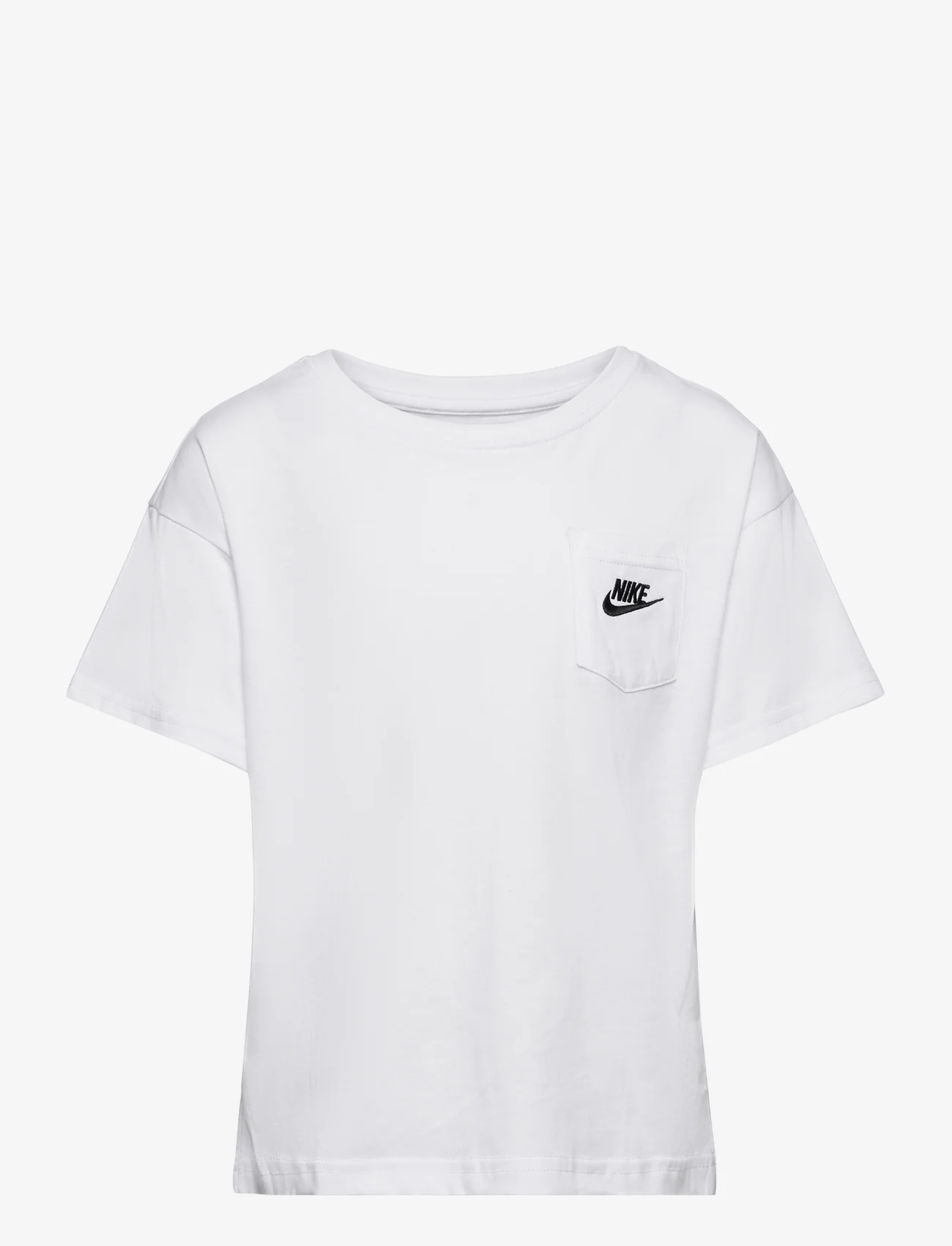 Nike - B NSW RELAXED POCKET TEE - kortärmade t-shirts - white - 0