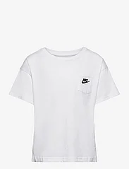 Nike - B NSW RELAXED POCKET TEE - lyhythihaiset - white - 0