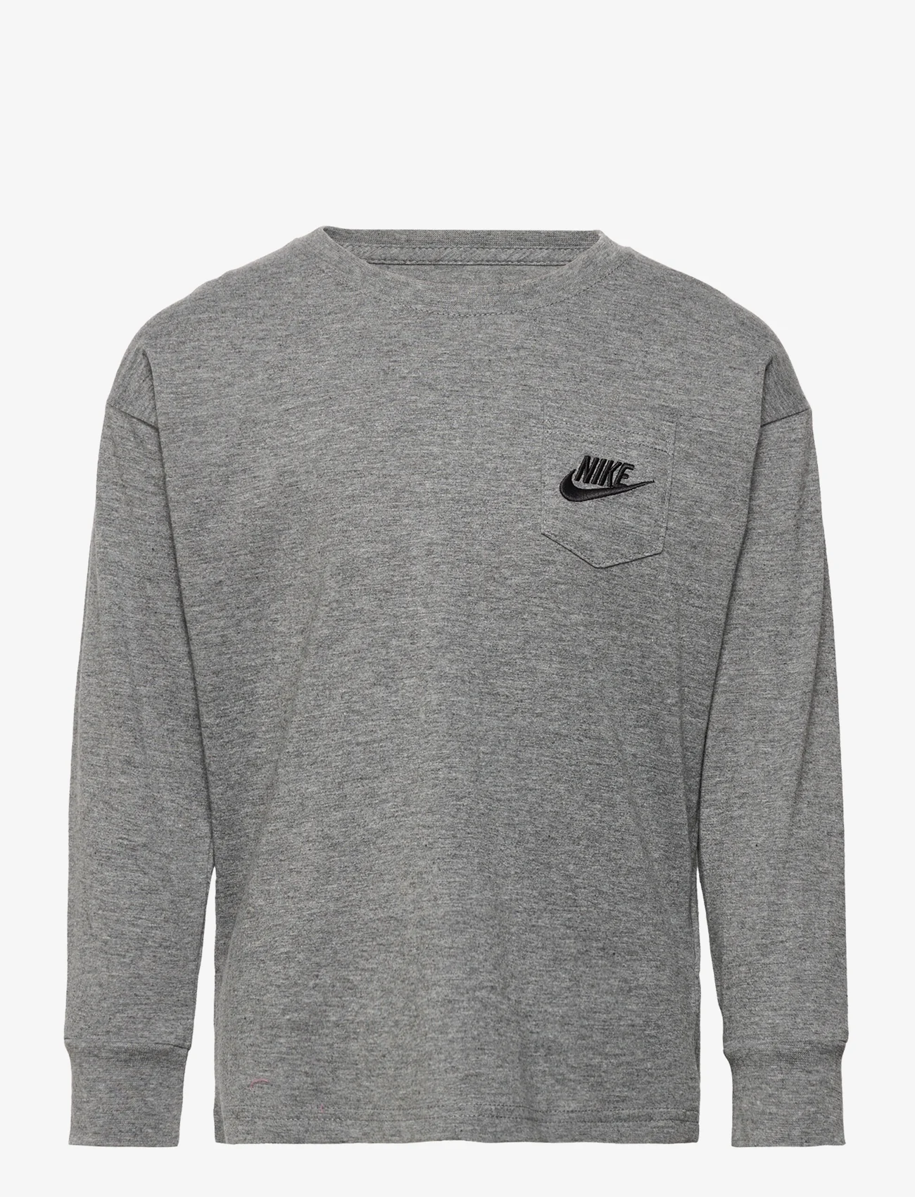 Nike - NSW RELAXED LS LBR TEE - långärmade t-shirts - carbon heather - 0