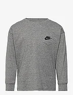 NSW RELAXED LS LBR TEE - CARBON HEATHER