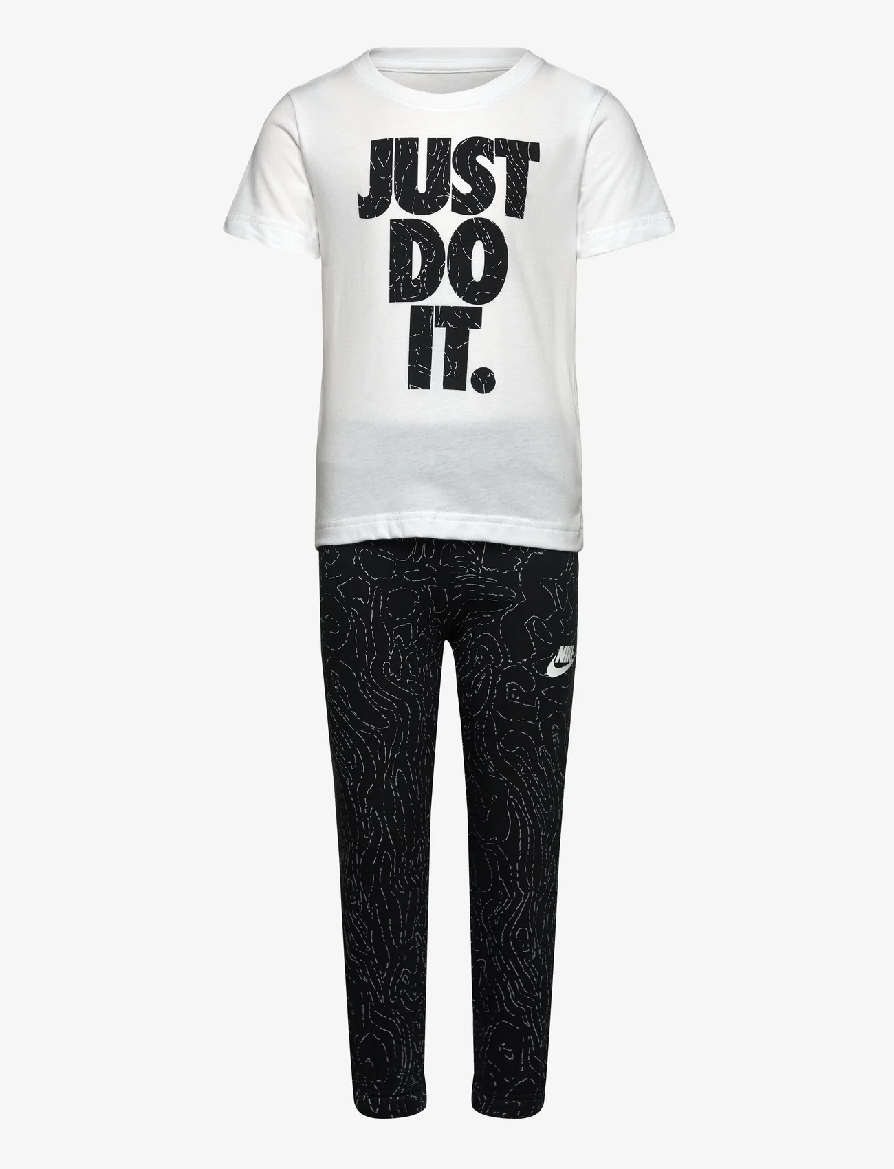 Nike - CLUB FLEECE SET - set med kortärmad t-shirt - black - 0