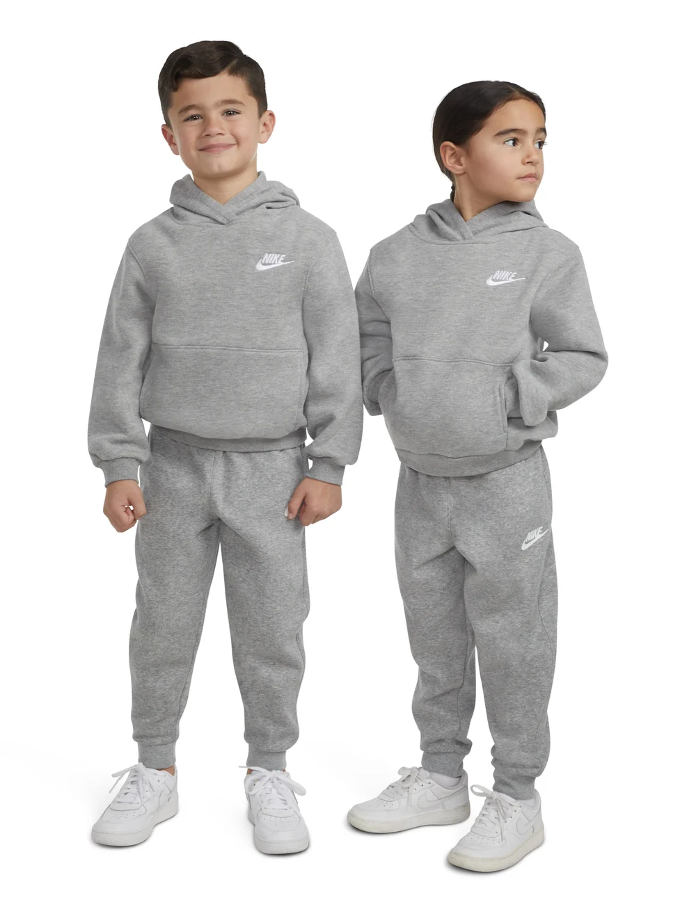 Nike - PO-PULL-OVER HOODY - huvtröjor - dk grey heather - 0