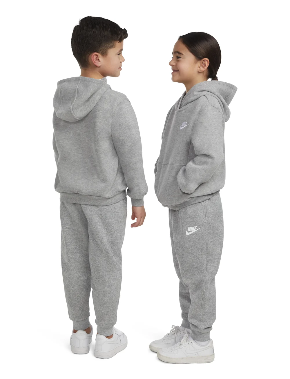 Nike - PO-PULL-OVER HOODY - huvtröjor - dk grey heather - 4