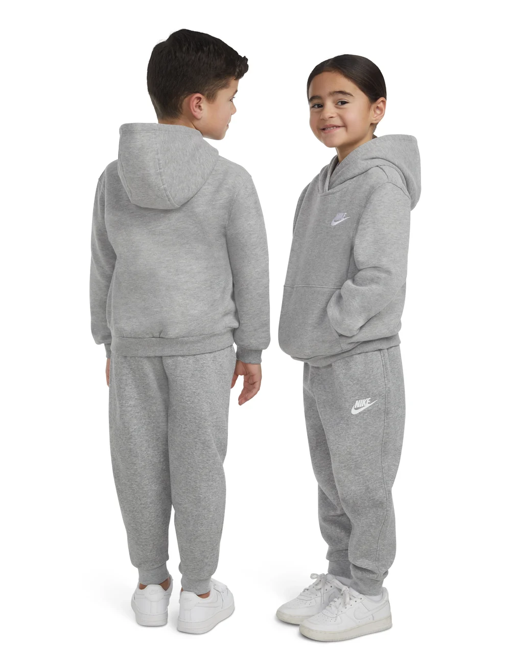 Nike - PO-PULL-OVER HOODY - huvtröjor - dk grey heather - 5