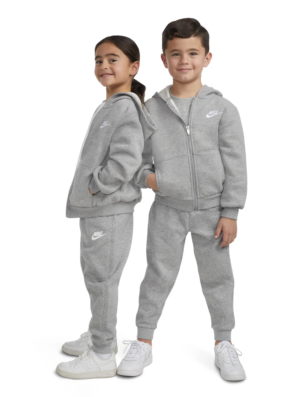 Nike - ZH-FULL ZIP HOODY - huvtröjor - dk grey heather - 0