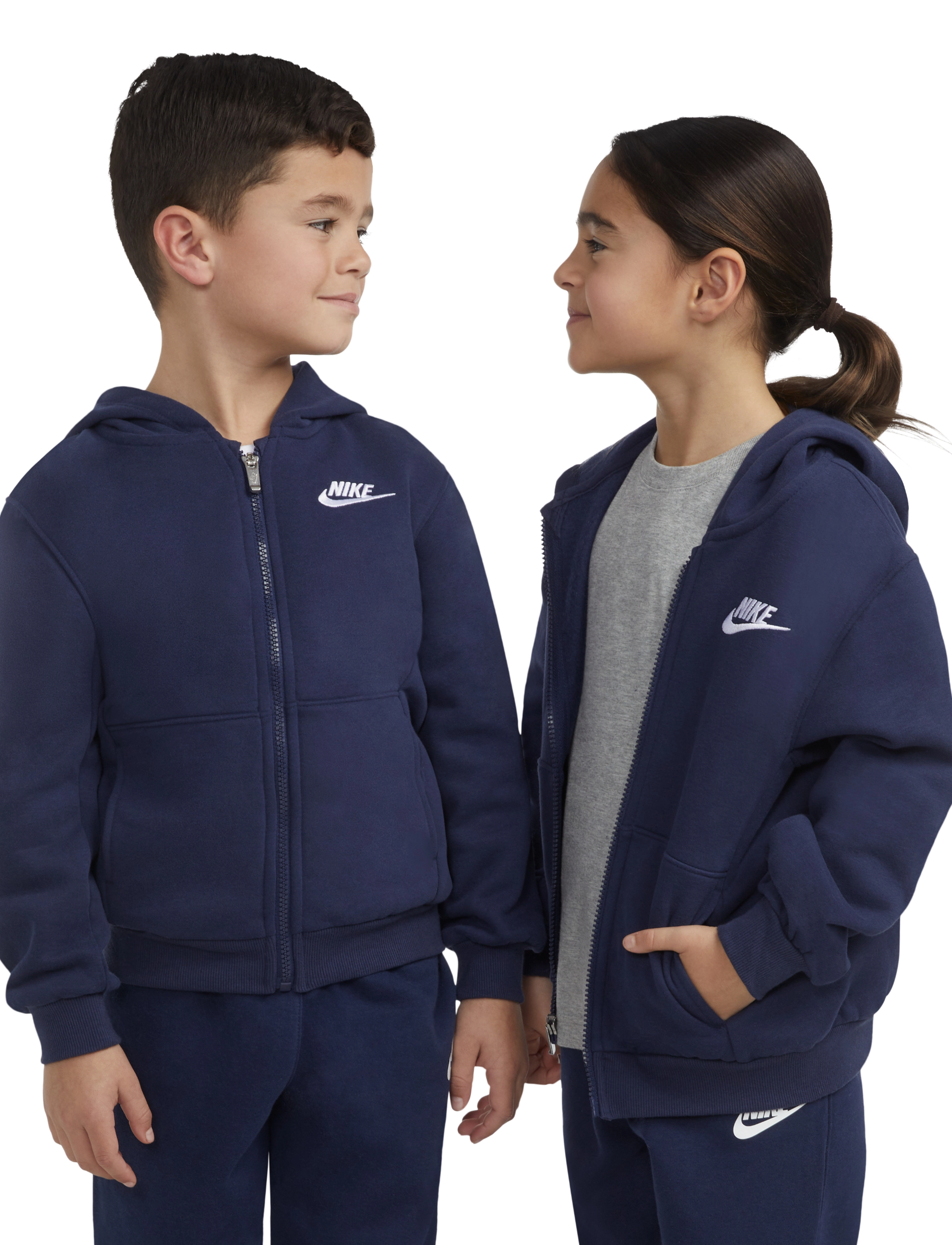 Nike Nike Sportswear Club Fleece, 110-116 cm, Navy, Sweatshirts & Hættetrøjer > Hættetrøjer, Børn