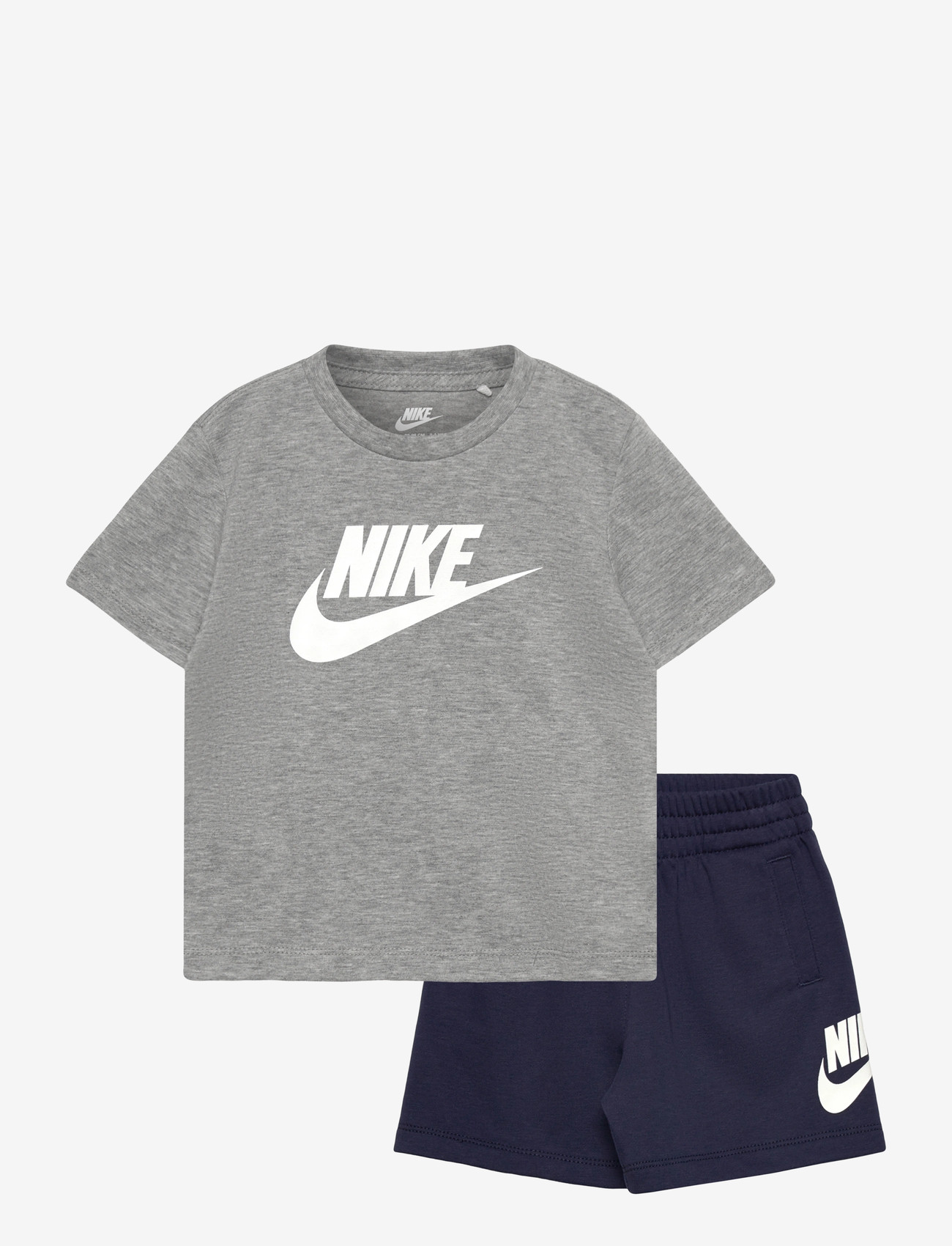 Nike NIKE CLUB TEE & SHORT SET - Joggingsæt & Matchende sæt - MIDNIGHT NAVY/DK GREY HEATHER / grey