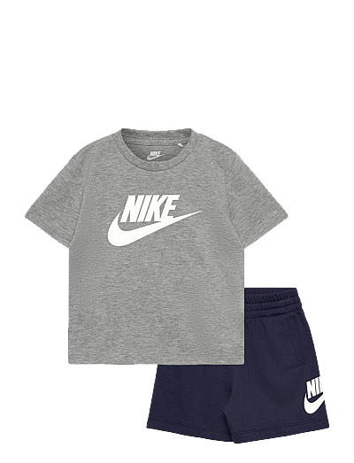 Nike NIKE CLUB TEE & SHORT SET - 2-teilige Sets - MIDNIGHT NAVY/DK GREY HEATHER / grey