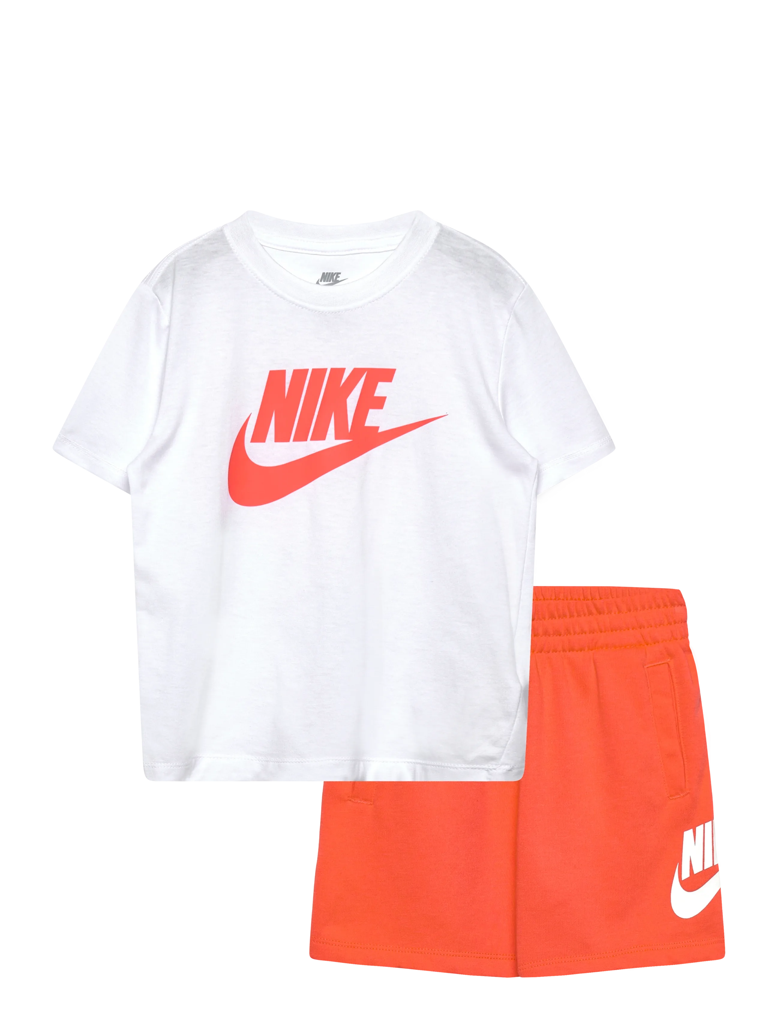 Nike Club Tee & Short Set, Børn, T-Shirt Og Shorts Sæt, Orange, Str: 104/110