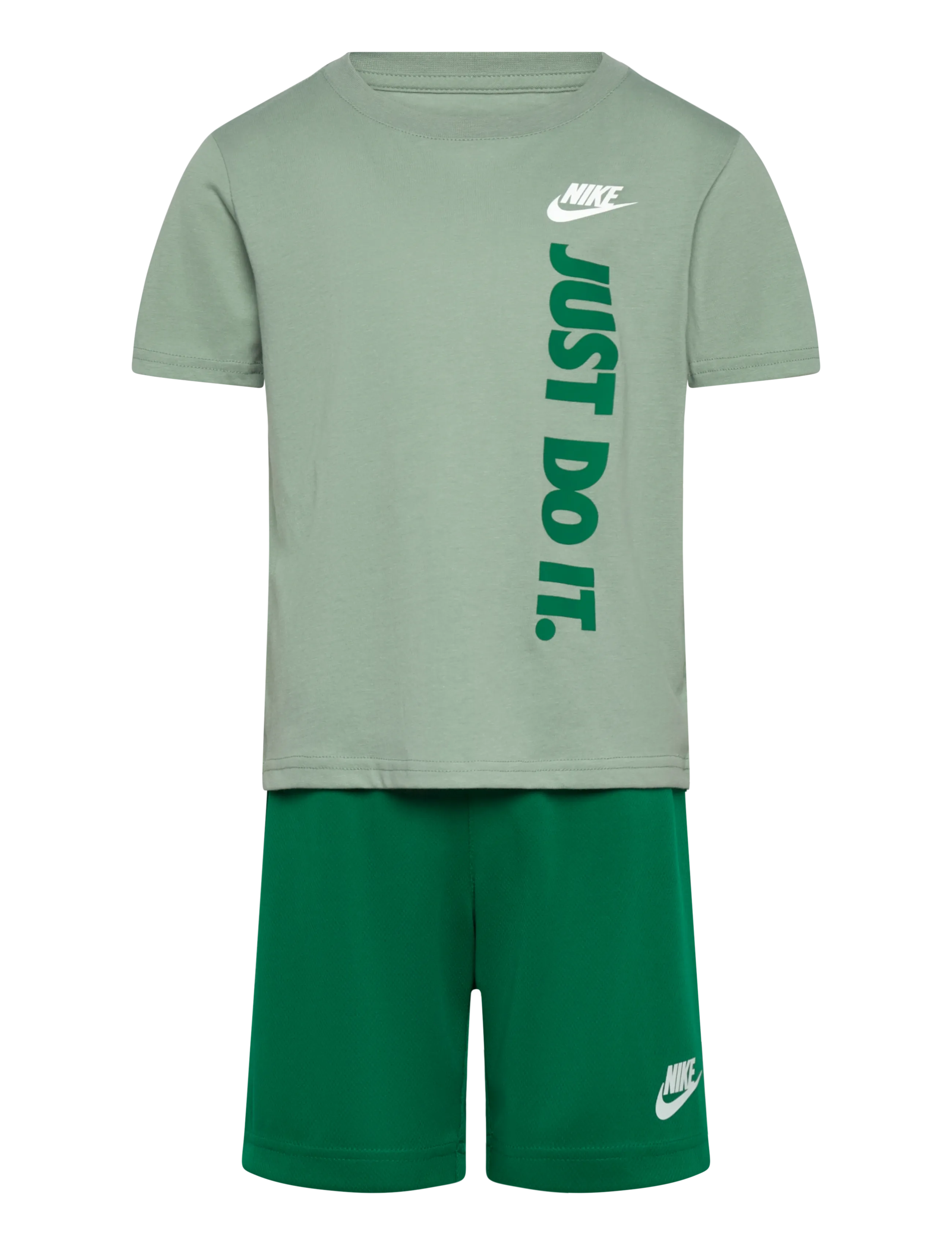 Nike Nike Sportswear Short Set, 116/122, Green, Sport > Sæt Med Kortærmet T-Shirt, Børn
