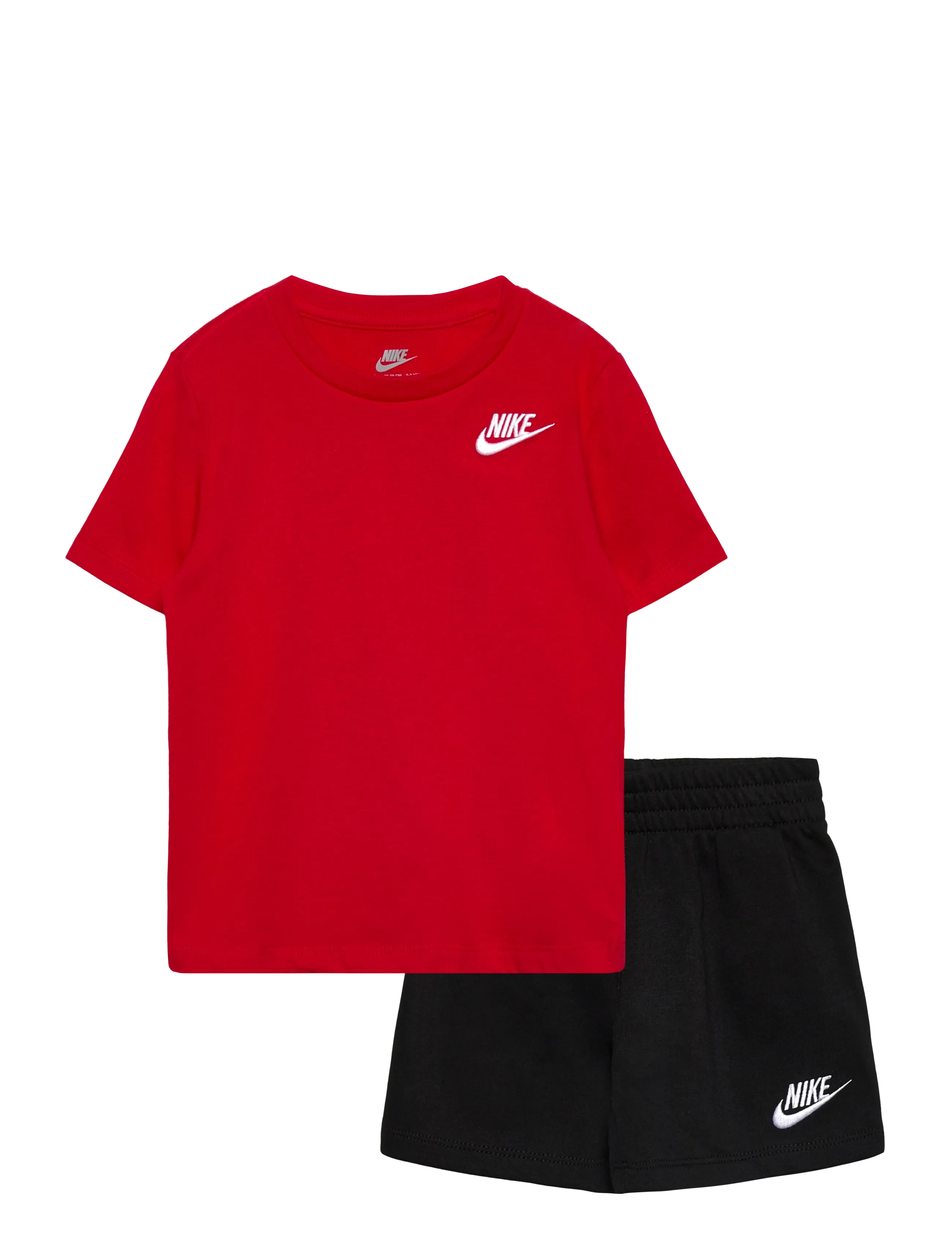 Nike Club Short Set, Børn, T-shirt Og Shorts Sæt, Rød, Str: 116/122