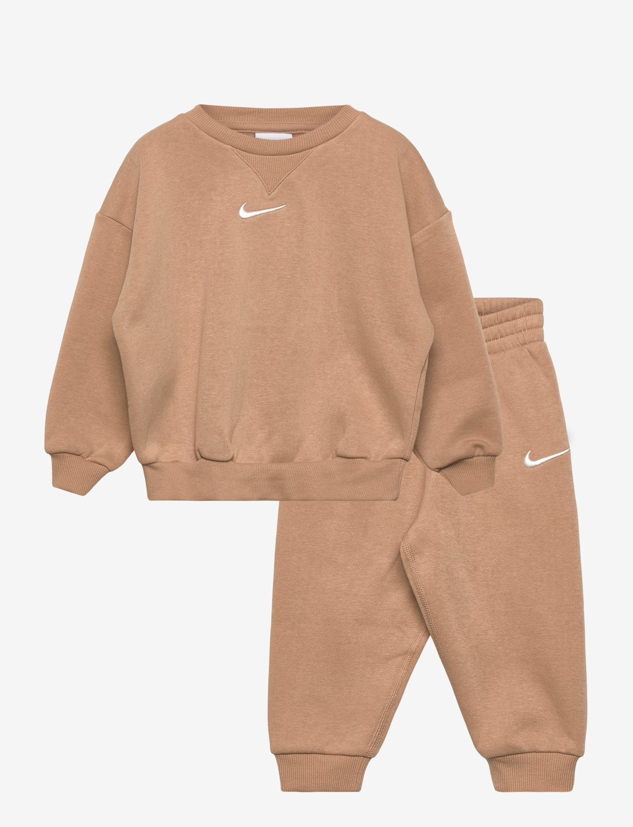 Nike - NKN ESSENTIAL FLEECE CREW SET - joggingsæt & matchende sæt - beige - 0