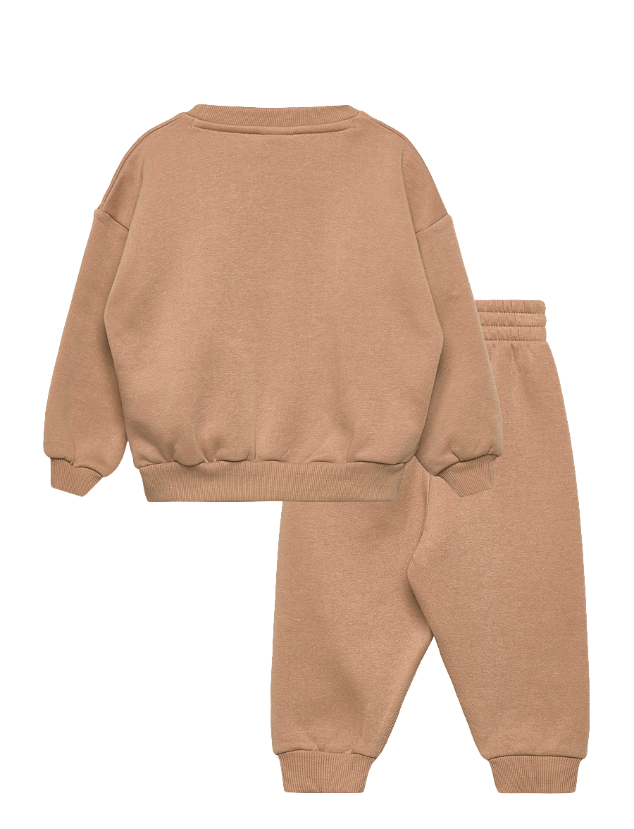 Nike - NIKE ESSENTIAL FLEECE CREW SET - verryttelypuvut & setit - beige - 1