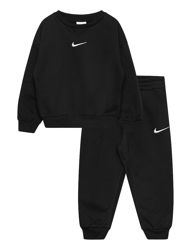 Nike - NKN ESSENTIAL FLEECE CREW SET - sportiniai kostiumai - black - 0