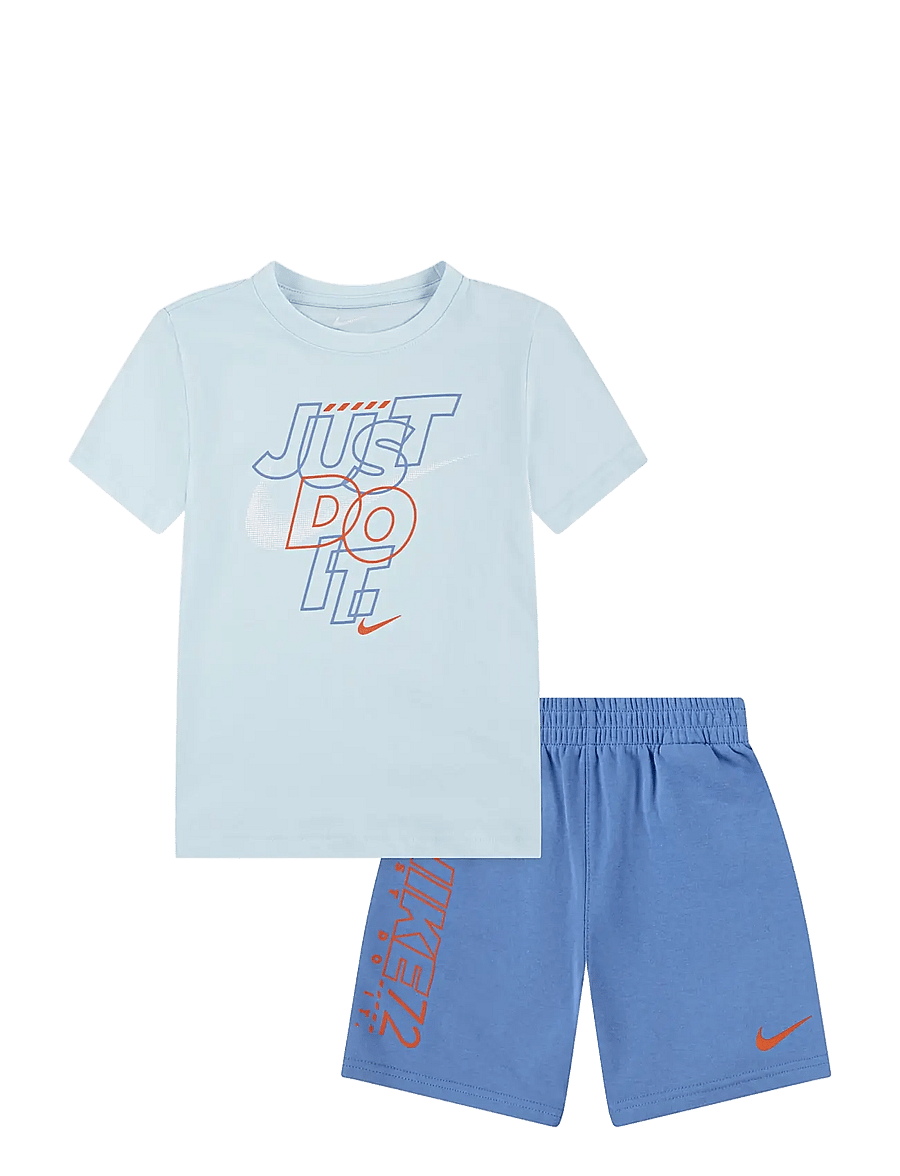 Nike - NIKE KNIT SHORT SET - kaksiosaiset setit - blue beyond - 0
