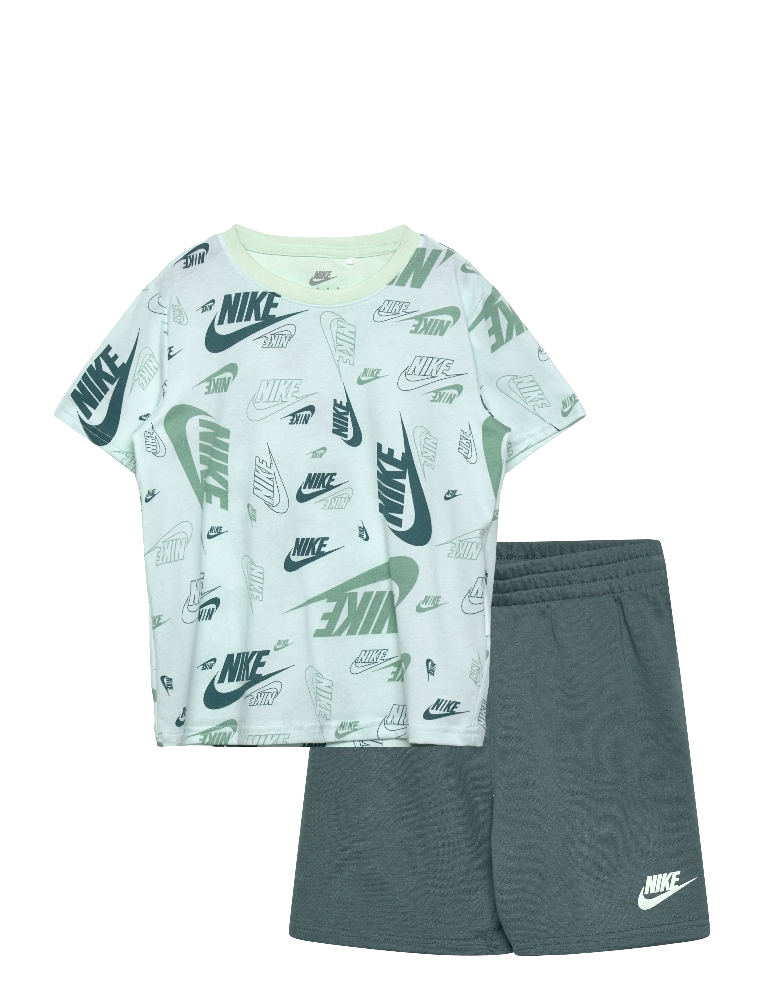 Nike Sportswear Set With Short, 116, Sport, Grau - Sets Short-sleeved T-shirt, Kinder
