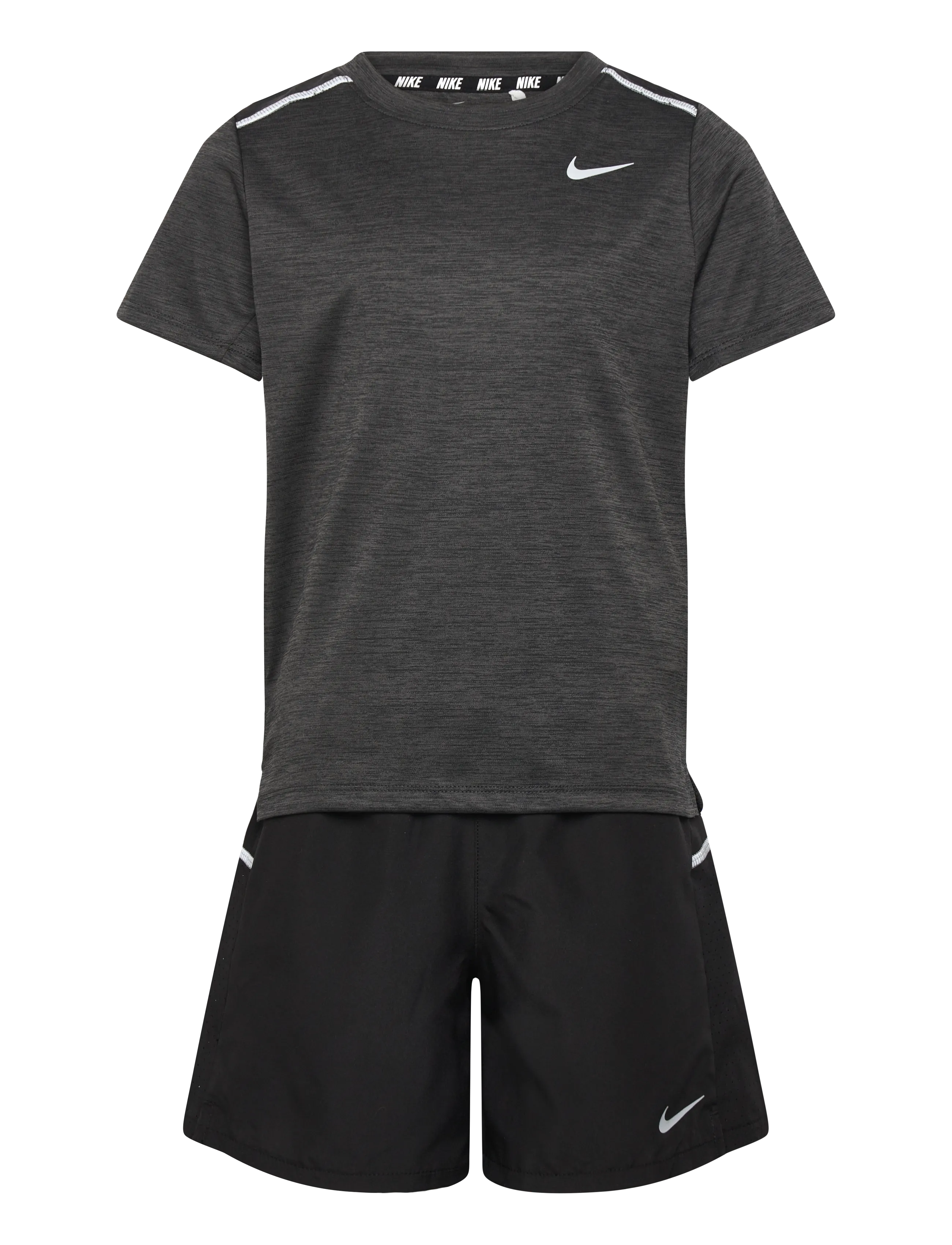 Nike NKB K NK DF MILER SS TOP SHORT - 4 for 3 - BLACK / black