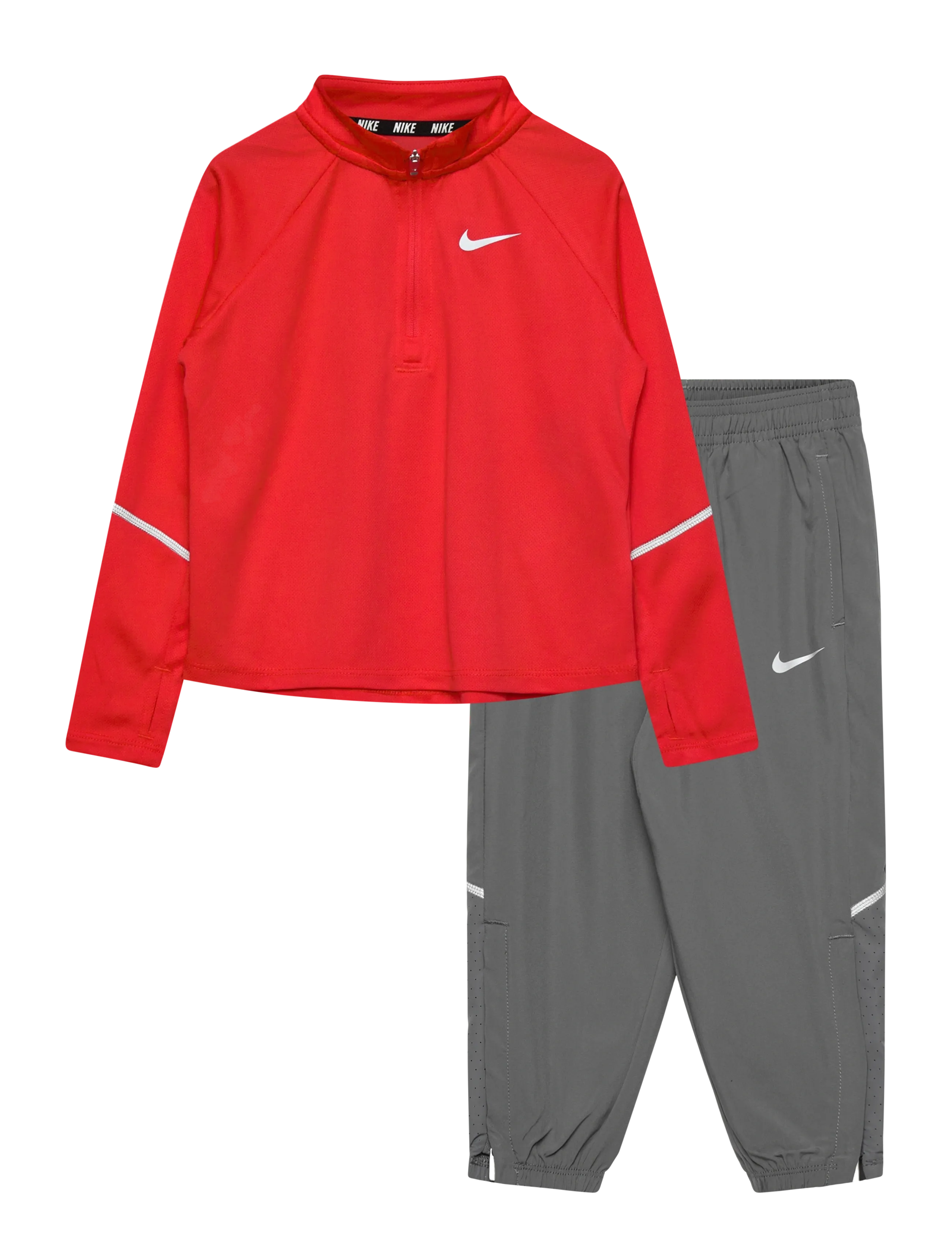 Nike IE-DRI-FIT PANT SET - Nike - SMOKE GREY / red