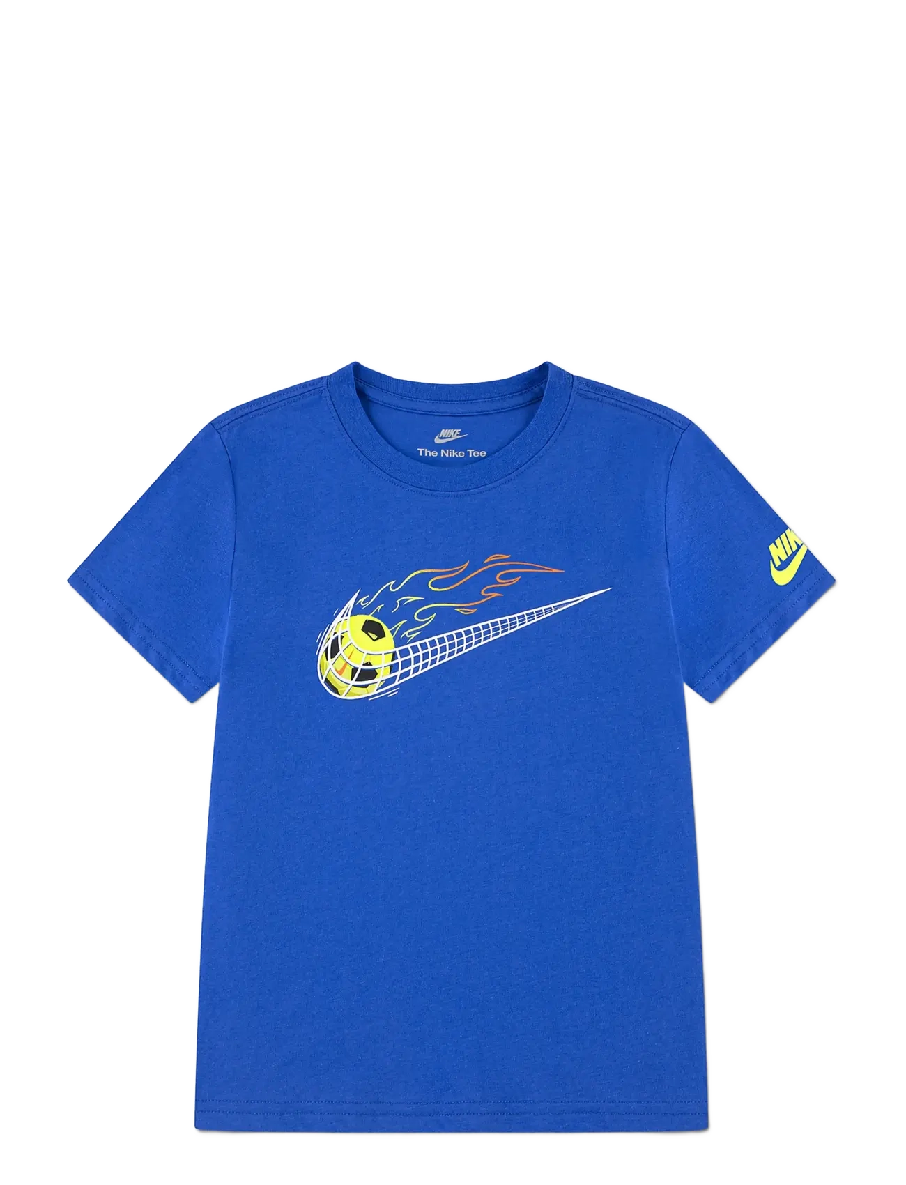 Nike Soccer Swoosh Tee, Kinder, Fußball T-Shirt, Blau, Gr: 98/104