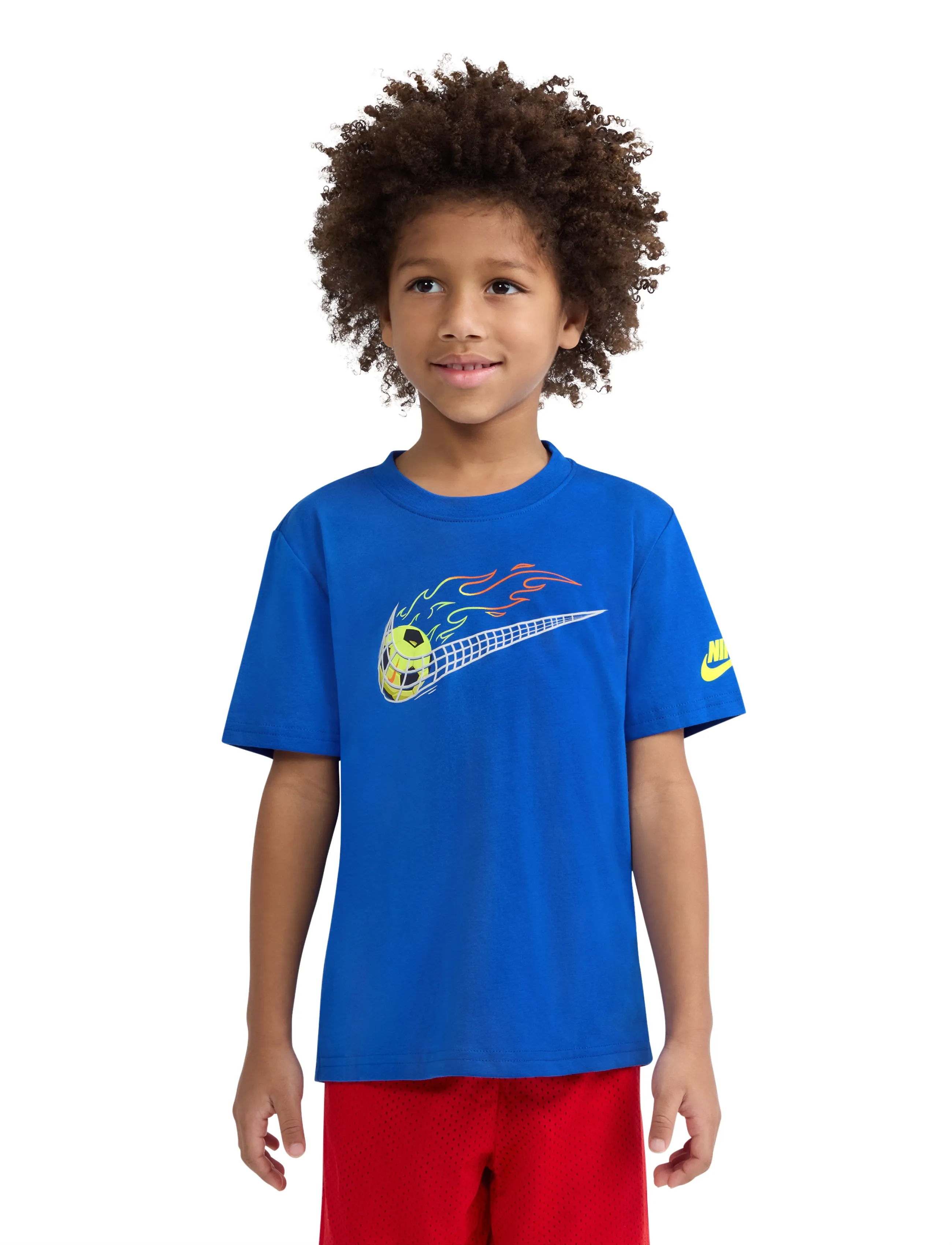Nike Soccer Swoosh Tee, Kinder, Fußball T-Shirt, Blau, Gr.92/98