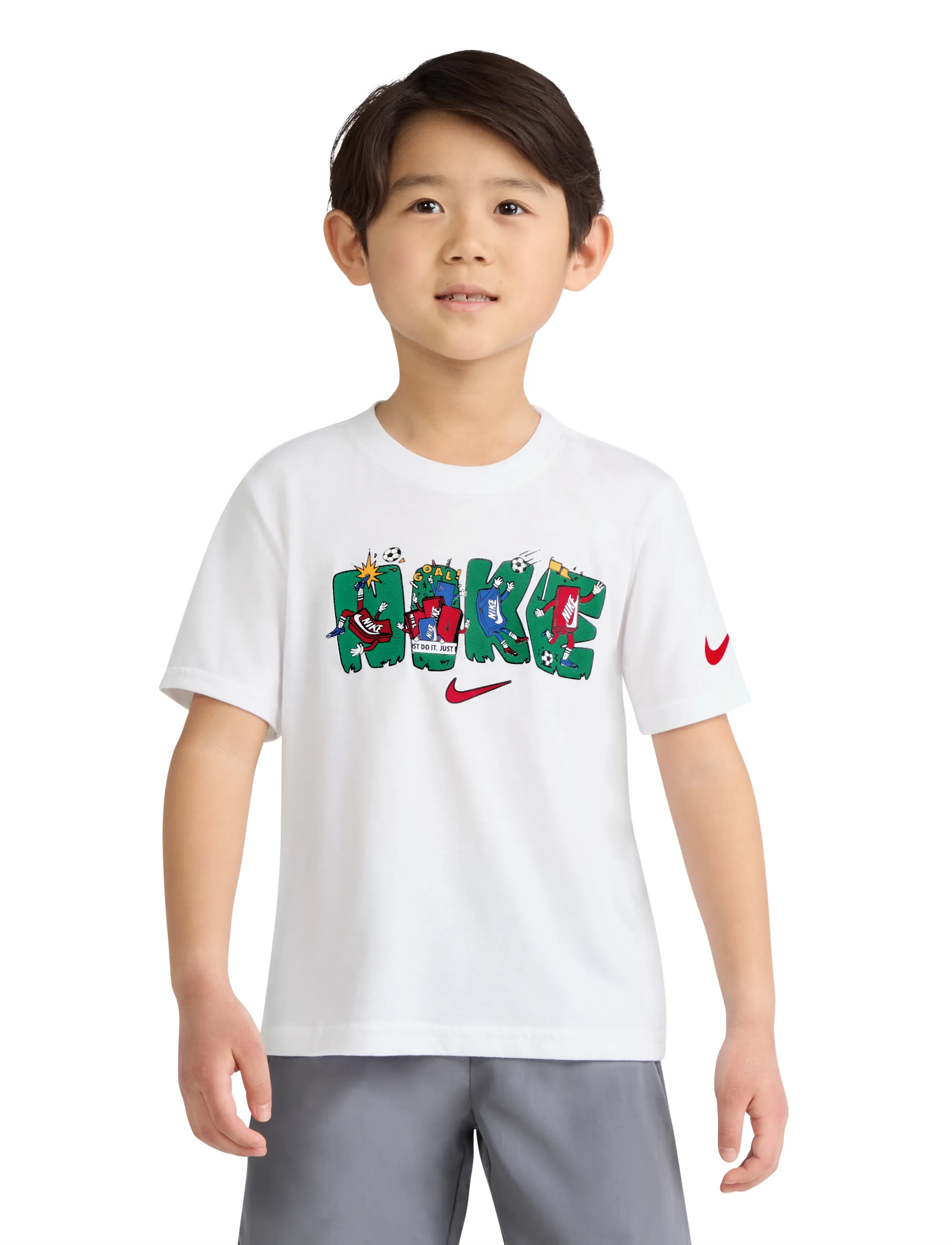 Nike Nike Boxy Multi Sport Graphic Tee, 104/110, White, T-Shirts > Sportstoppe, Børn