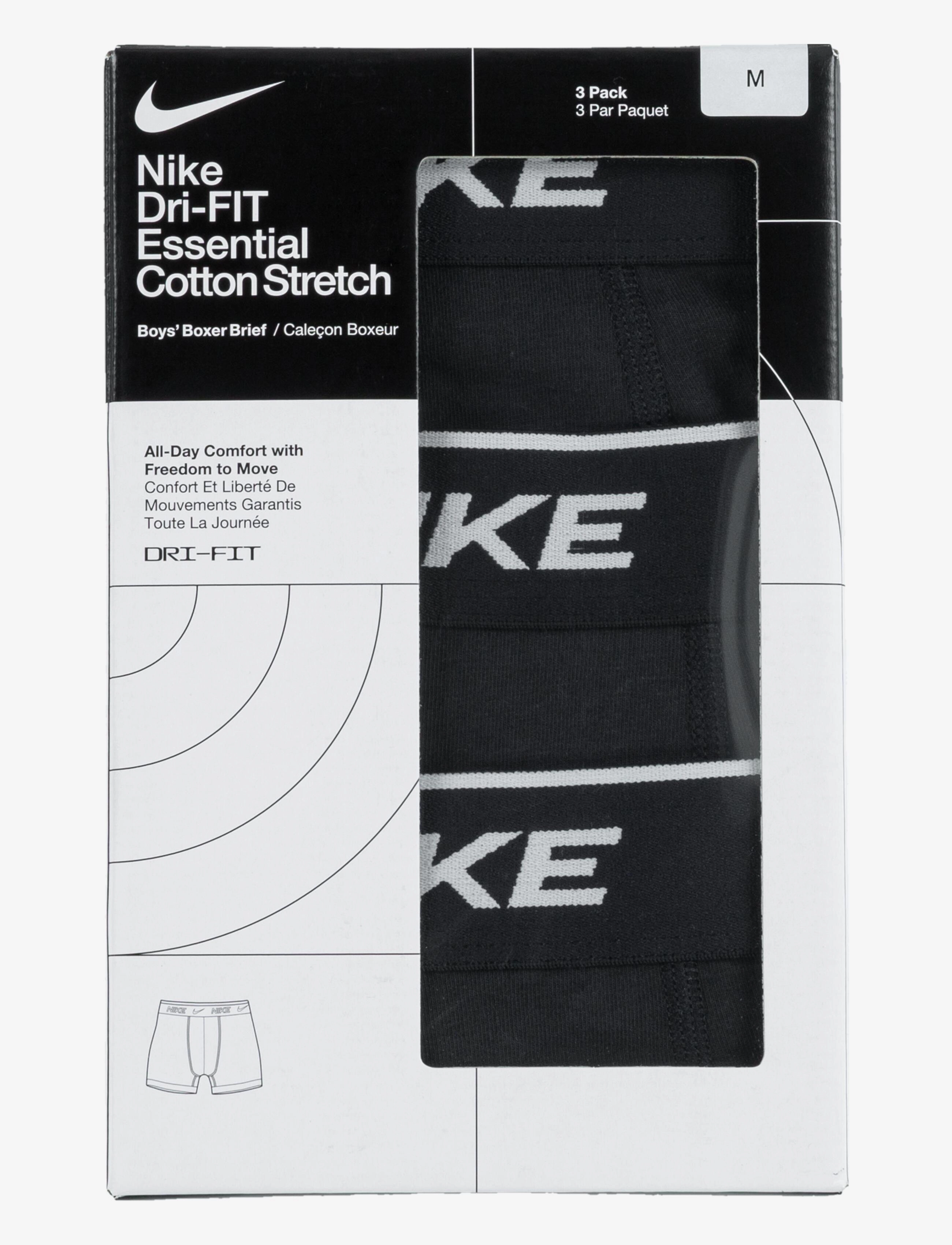 Nike - NIKE DAY COTTON STRETCH 3 - underbukser - black - 4