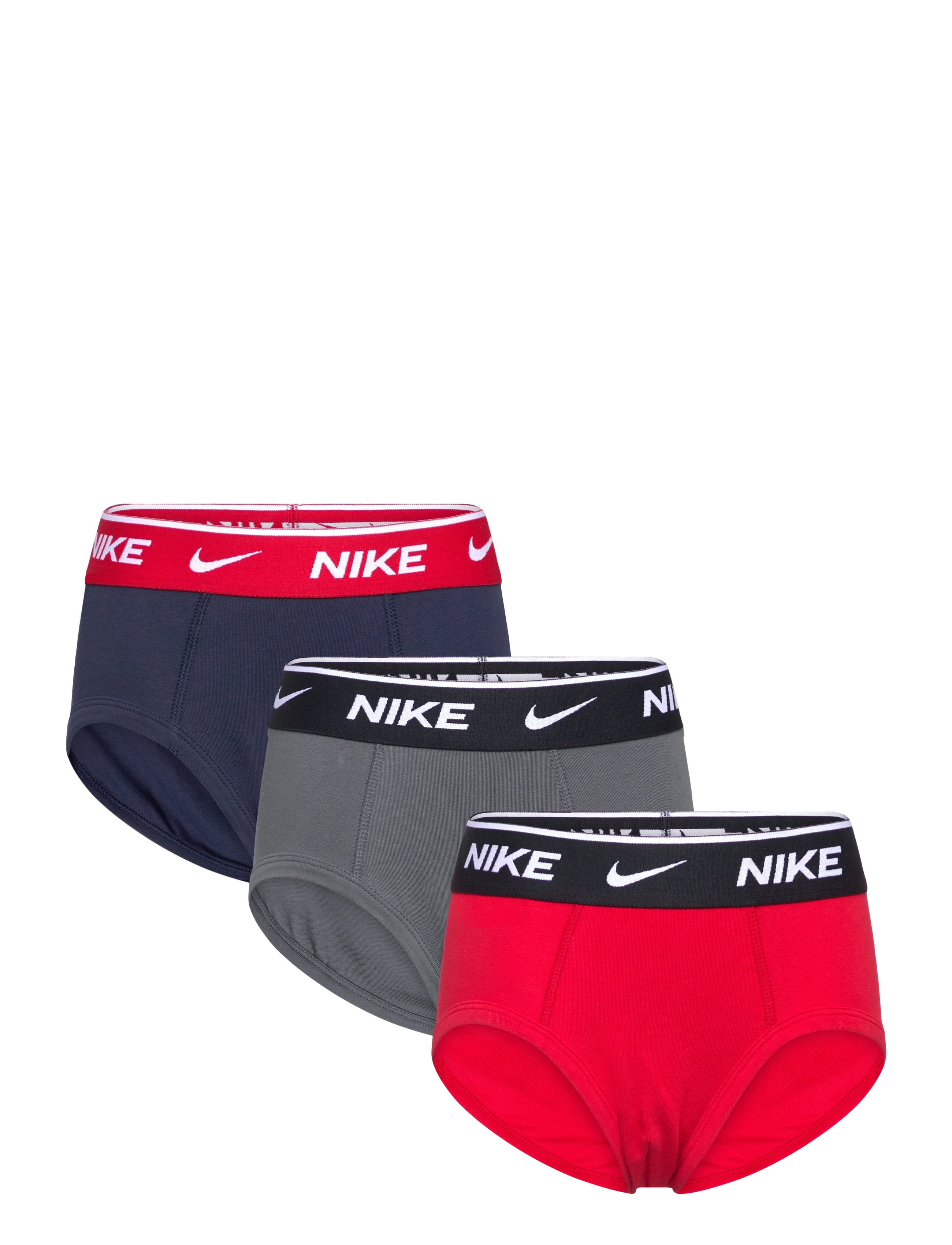 Nike Boys Hip Briefs 3Pk, 128/132, Underwear, Rot - Panties, Kinder