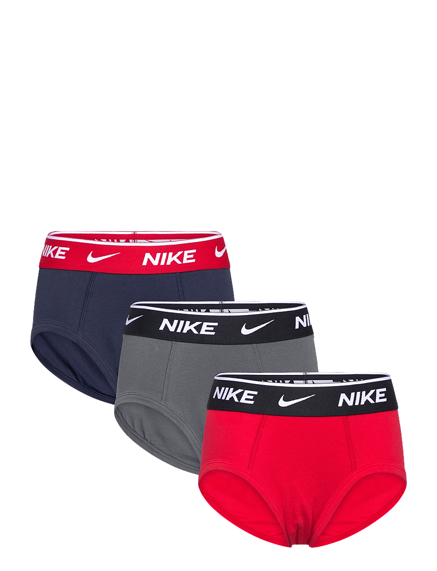 Nike - NIKE BOYS HIP BRIEFS 3PK - trusser - obsidian / university red - 0