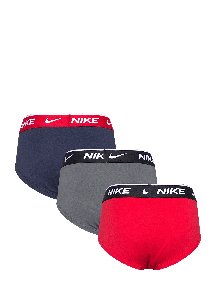 Nike - NIKE BOYS HIP BRIEFS 3PK - trusser - obsidian / university red - 1