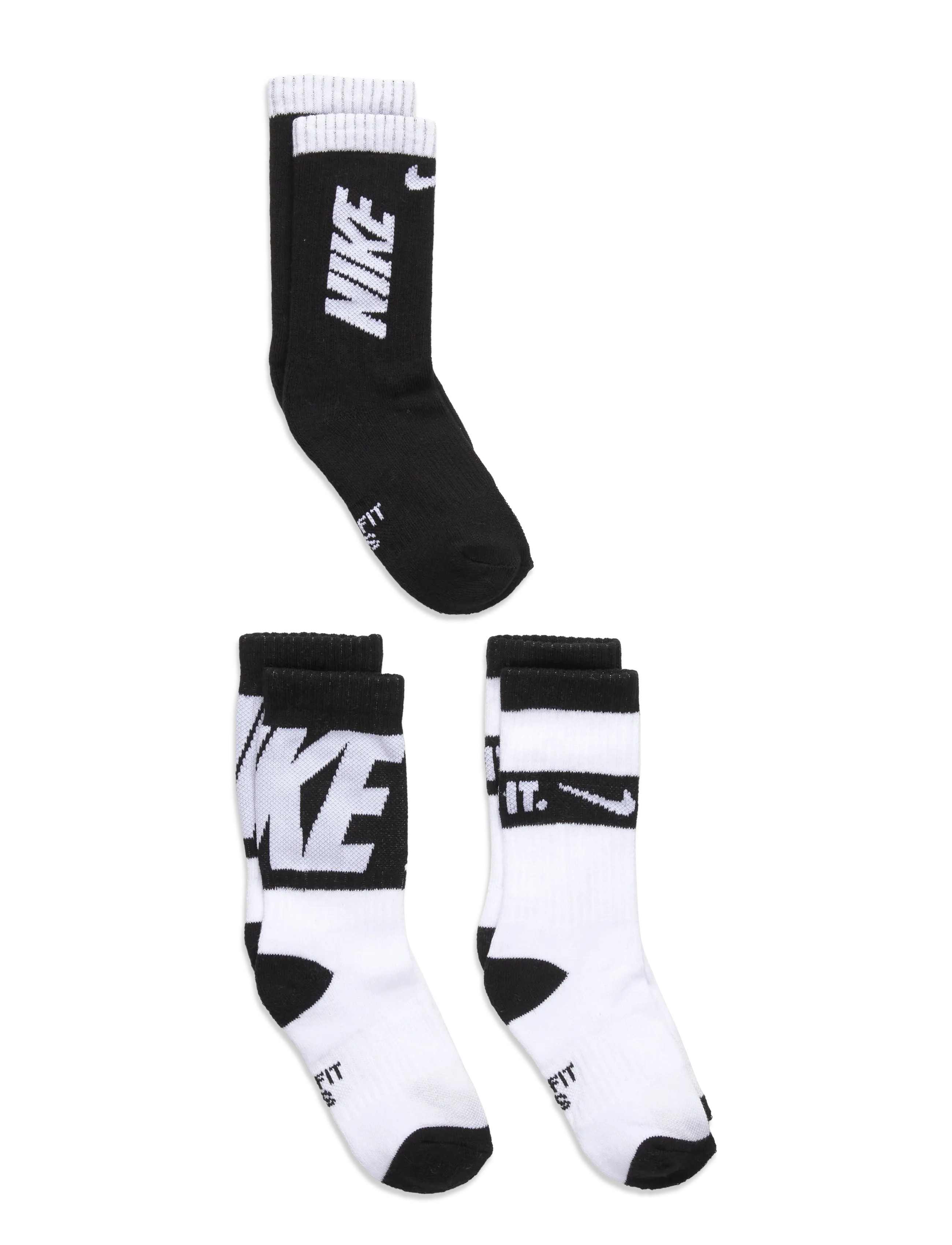 Nike 3W-3PK CREW SOCK - Nike - BLACK / multi