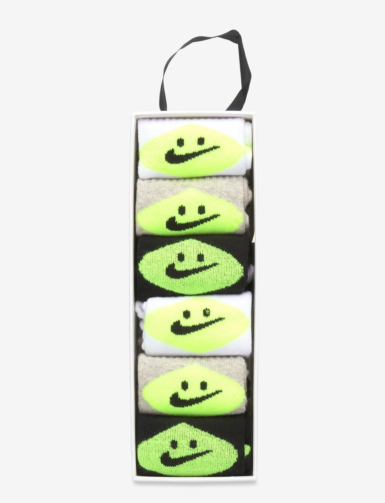 Nike - 6W-6PK CREW SOCK - sokid - grey heather - 1