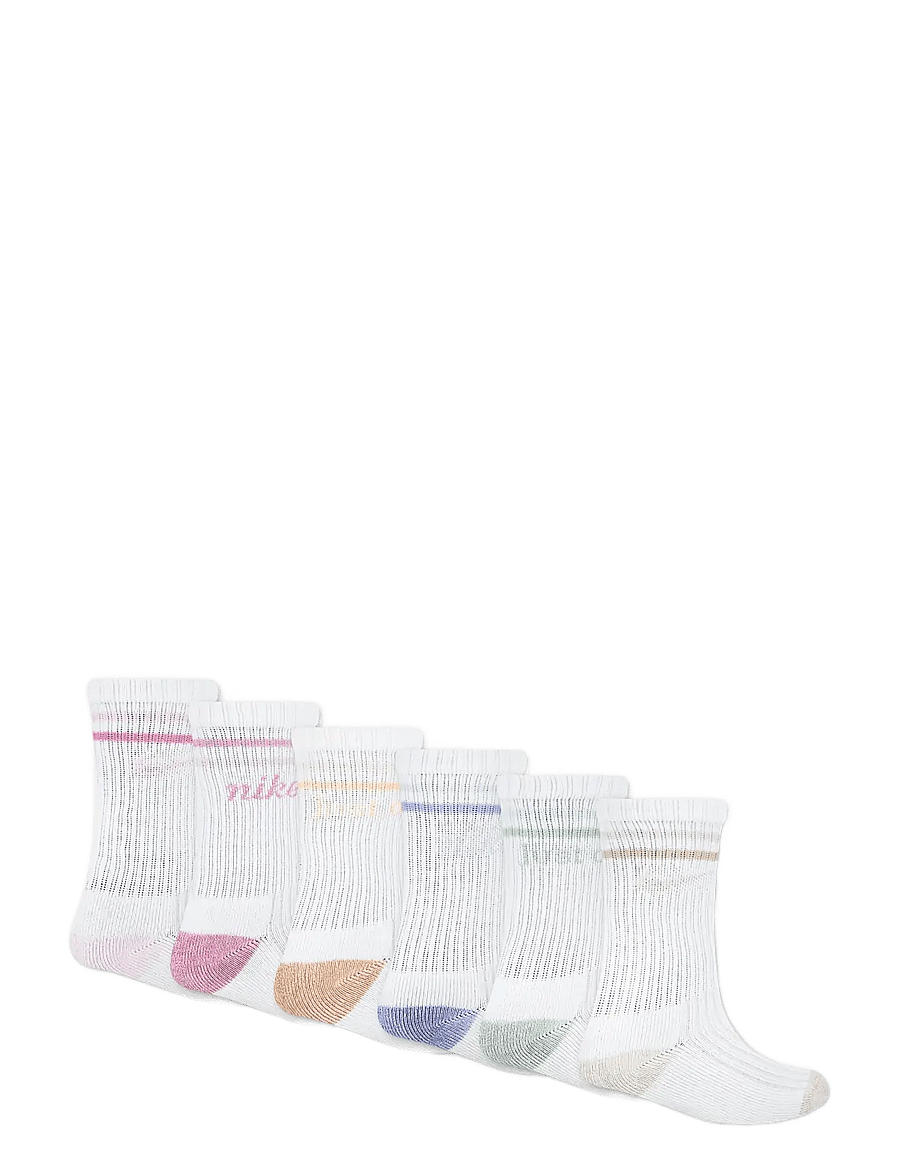 Nike - NIKE SUPER SOFT MARL MICRO 6PK - socks - white - 1