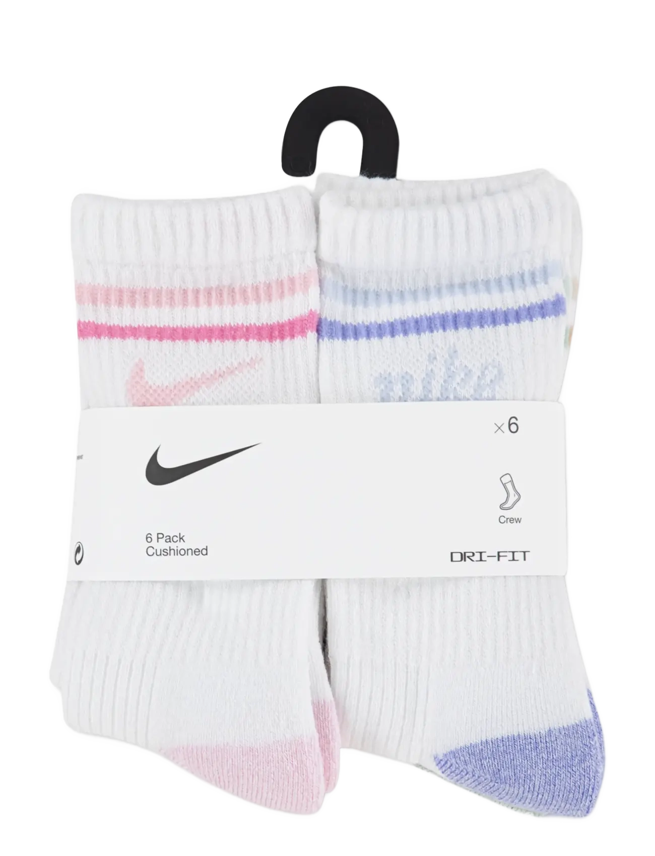 Nike - NIKE SUPER SOFT MARL MICRO 6PK - socks - white - 2