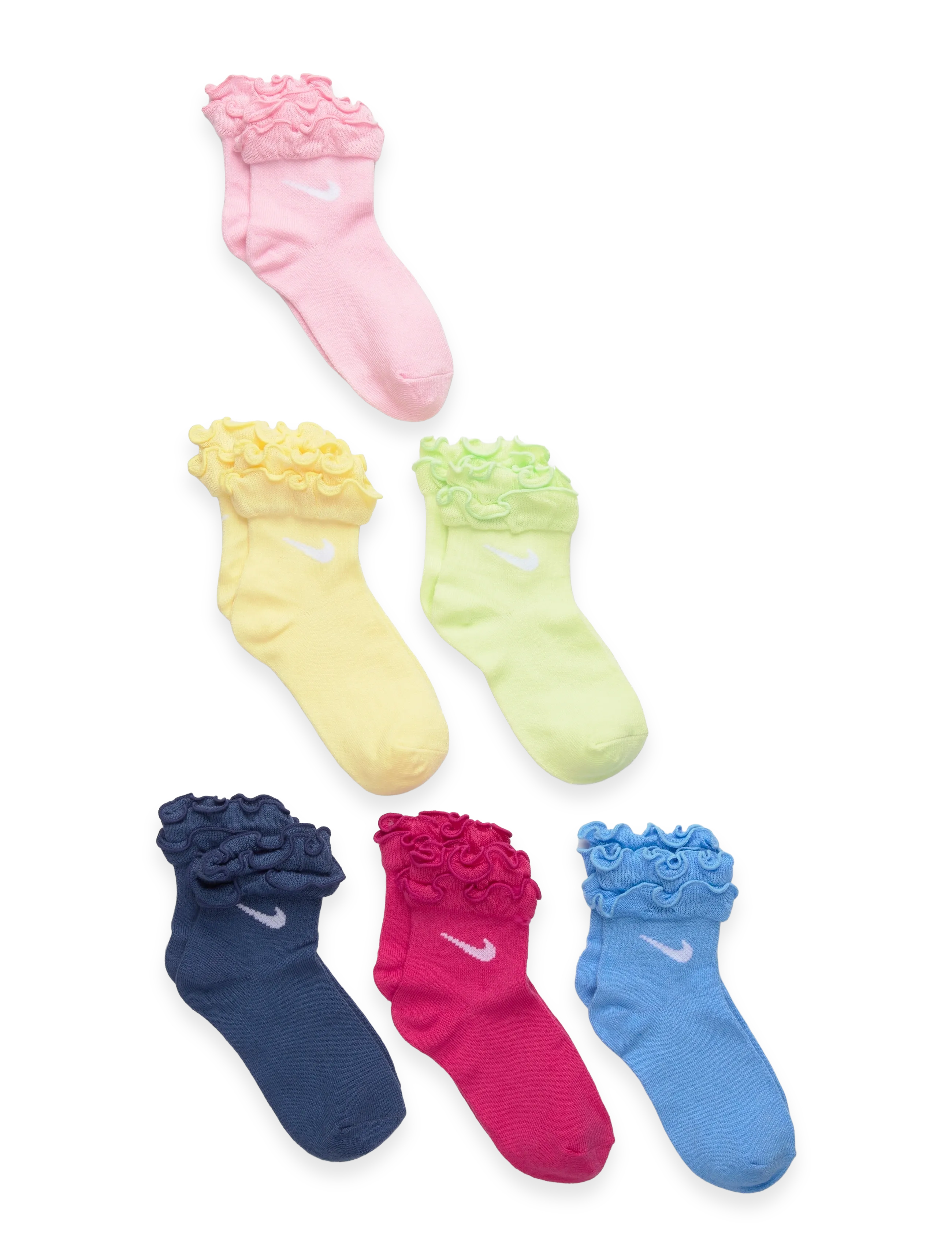 Nike 6Q-6PK QUARTER SOCK - Kläder - VIVID PINK / multi