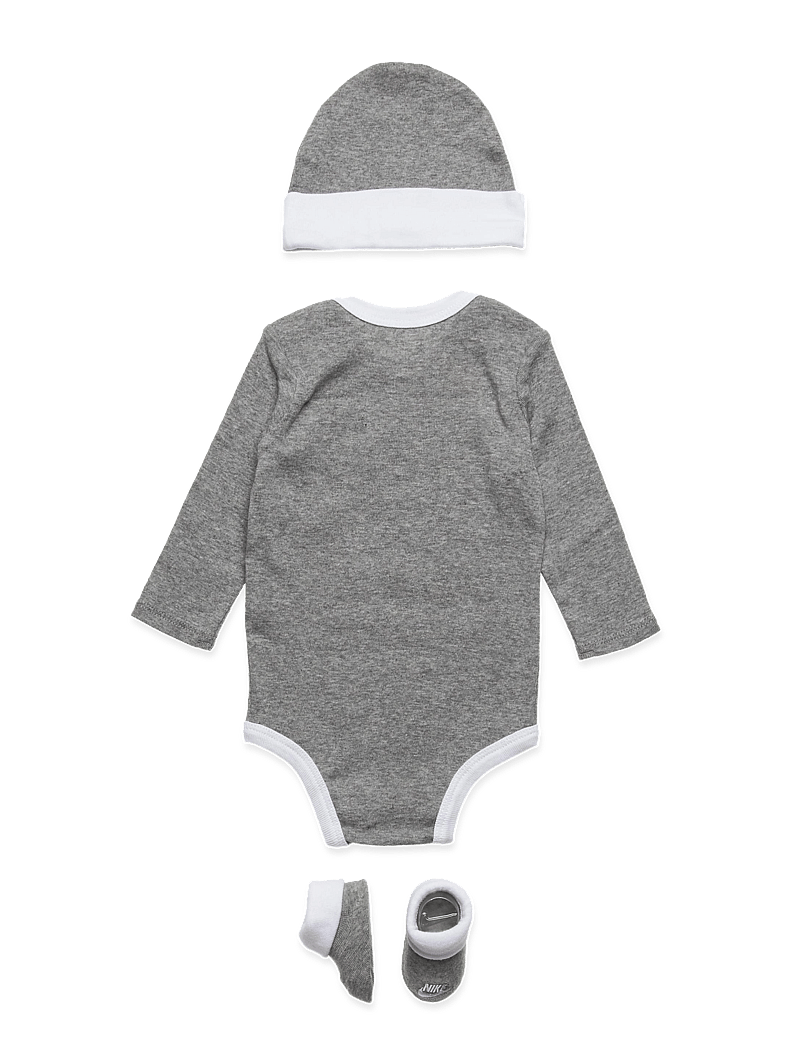 Nike - C1-BODYSUIT+HAT+BOOTIE - gemusterte langärmelige bodys - dk grey heather - 1