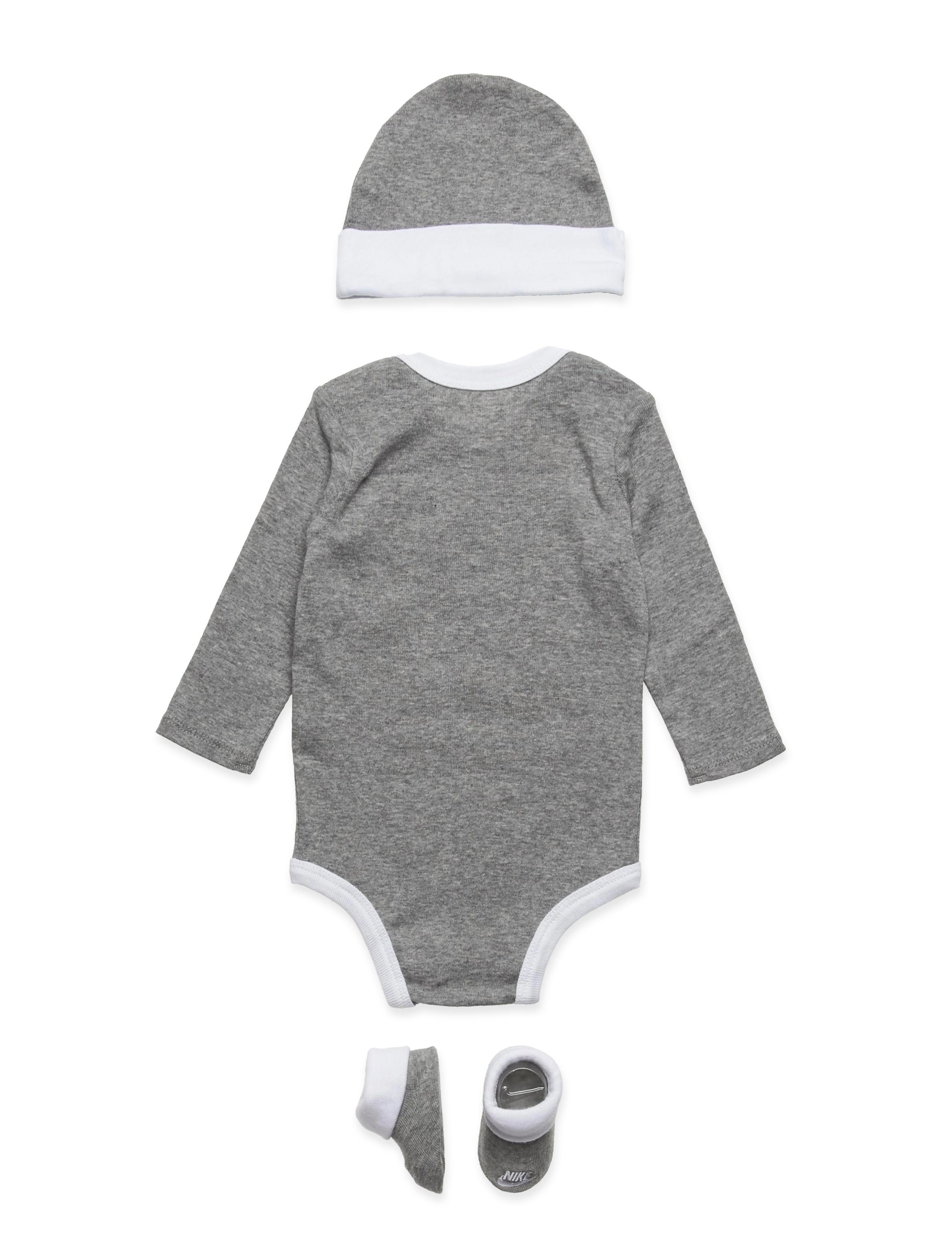 Nike - C1-BODYSUIT+HAT+BOOTIE - rompers met lange mouwen - dk grey heather - 1