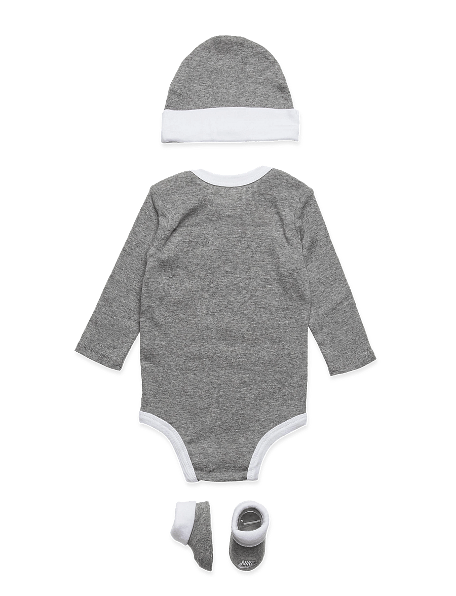 Nike - C1-BODYSUIT+HAT+BOOTIE - rompers met lange mouwen - dk grey heather - 1