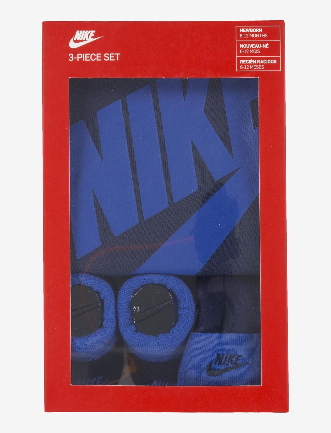 Nike - C1-BODYSUIT+HAT+BOOTIE - mustriga pikkade varrukatega bodid - midnight navy - 4