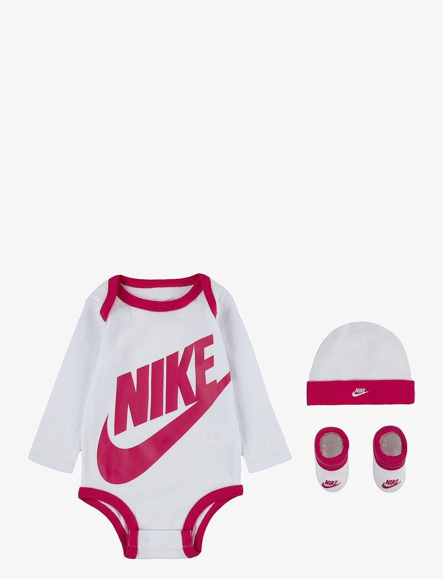 Nike - C1-BODYSUIT+HAT+BOOTIE - langärmelige bodys - white / pink - 0