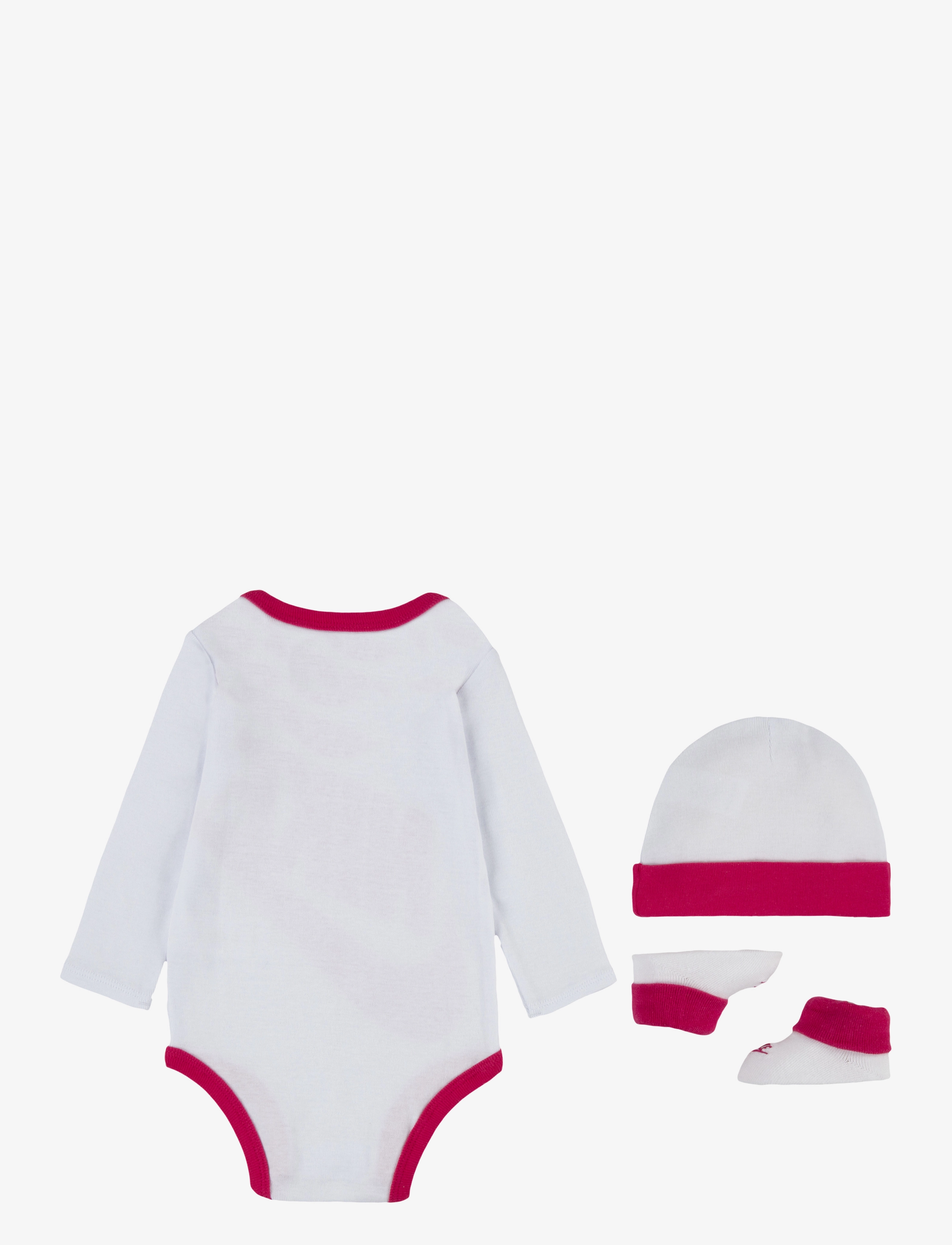 Nike - C1-BODYSUIT+HAT+BOOTIE - pikkade varrukatega bodid - white / pink - 1