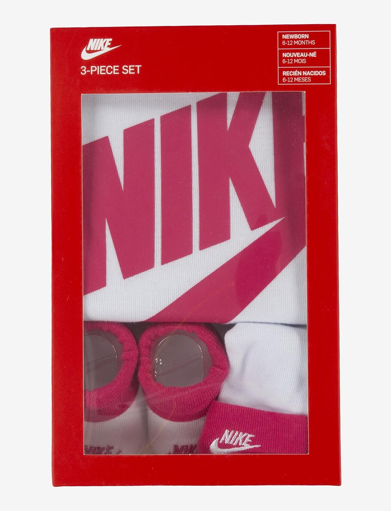 Nike - C1-BODYSUIT+HAT+BOOTIE - gemusterte langärmelige bodys - white / pink - 3