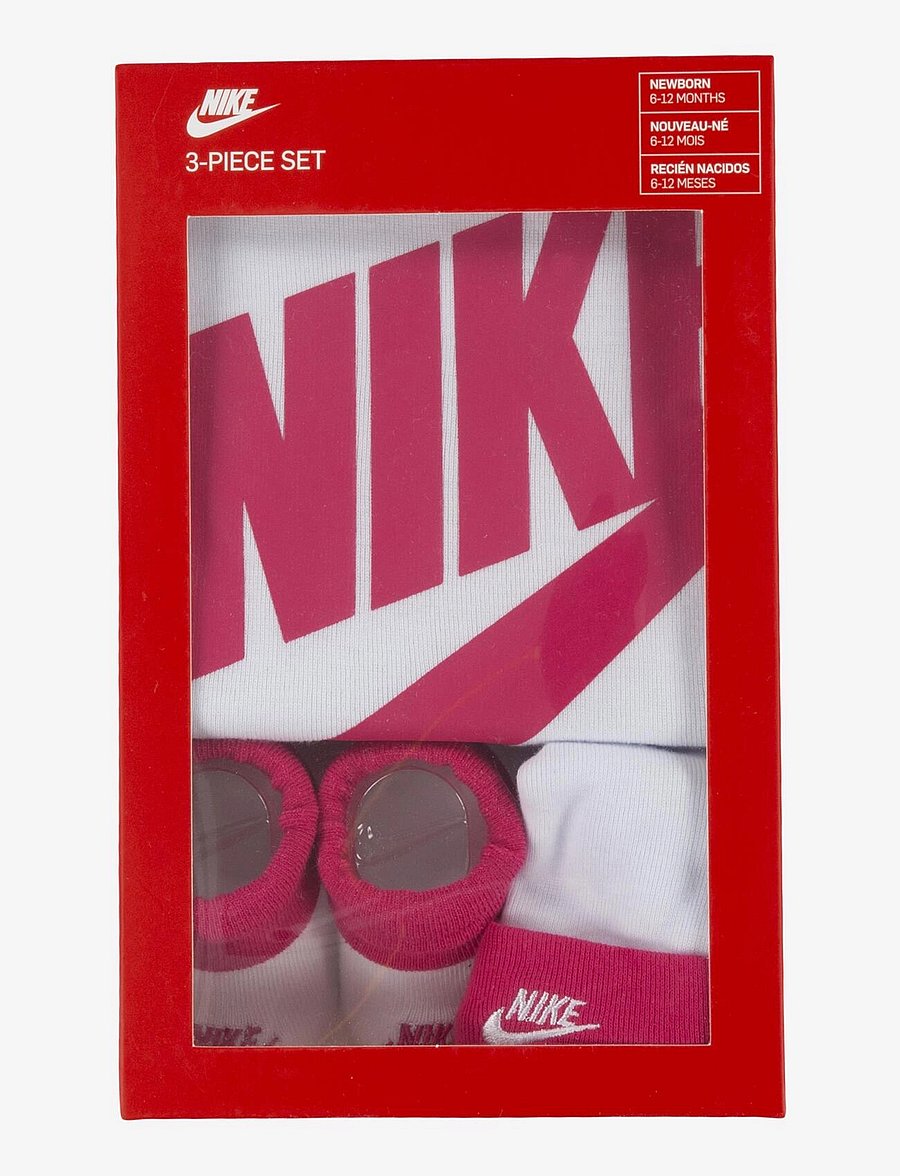 Nike - C1-BODYSUIT+HAT+BOOTIE - langärmelige bodys - white / pink - 3