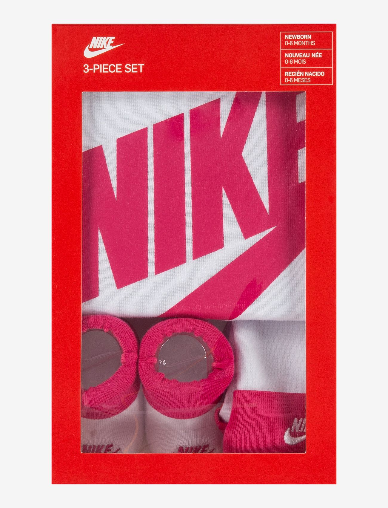 Nike - C1-BODYSUIT+HAT+BOOTIE - gemusterte langärmelige bodys - white / pink - 5